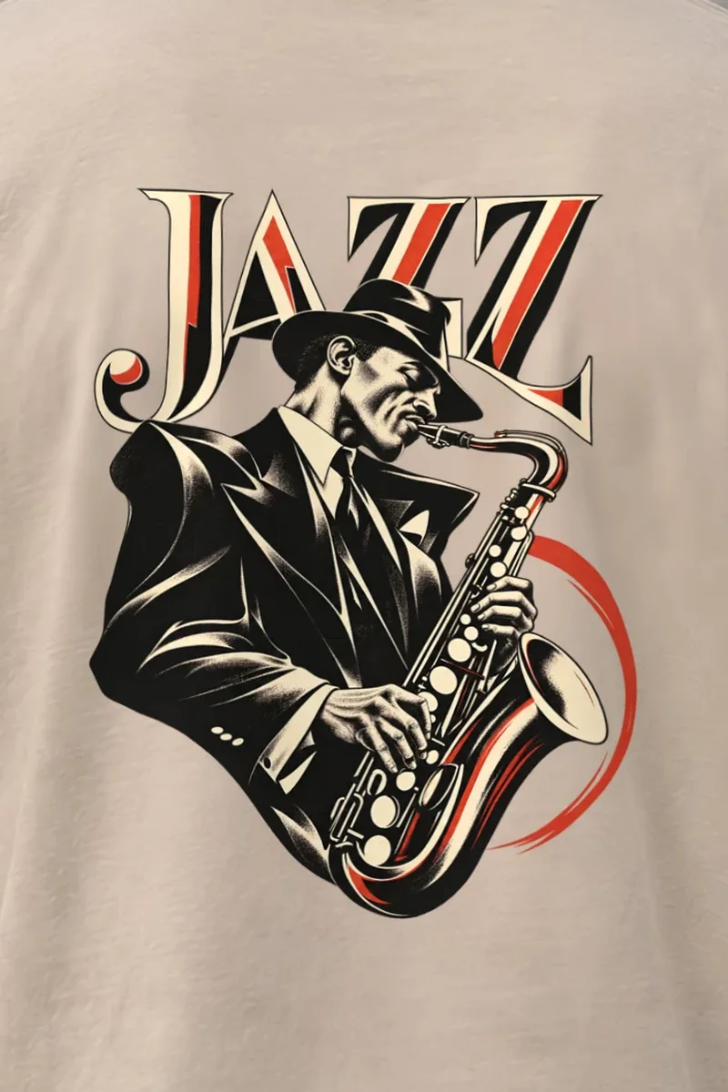 "Jazz In Vermilion" Heavyweight Unisex Crewneck T-shirt