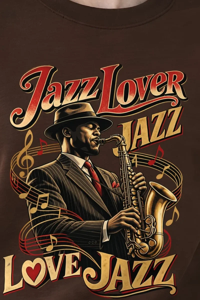 "Jazz Lover" 1 Crewneck Sweatshirt - the graphic up close