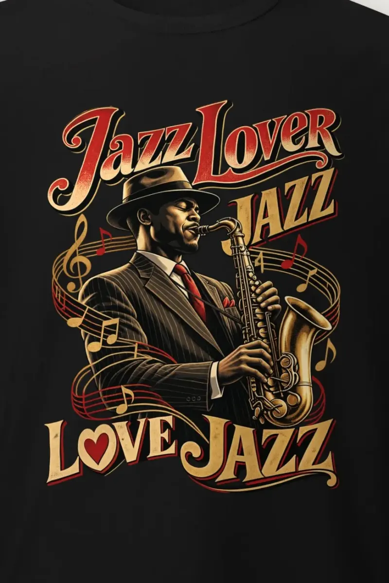 "Jazz Lover" Heavyweight Unisex Crewneck T-shirt