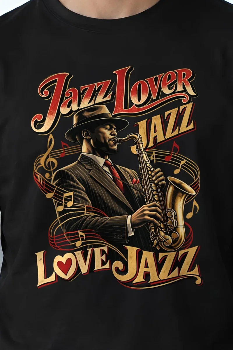 "Jazz Lover" Heavyweight Unisex Crewneck T-shirt