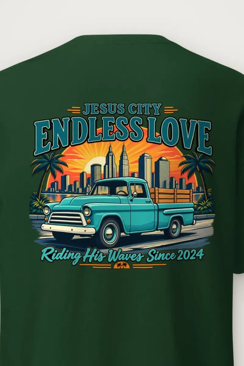 "Jesus City Endless Love" Heavyweight Unisex Crewneck T-shirt