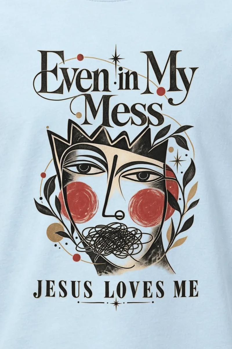 "Jesus Loves Me" Heavyweight Unisex Crewneck T-shirt