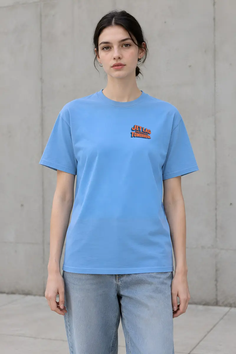 "Jet Lag Can Catch Up" Heavyweight Unisex Crewneck T-shirt