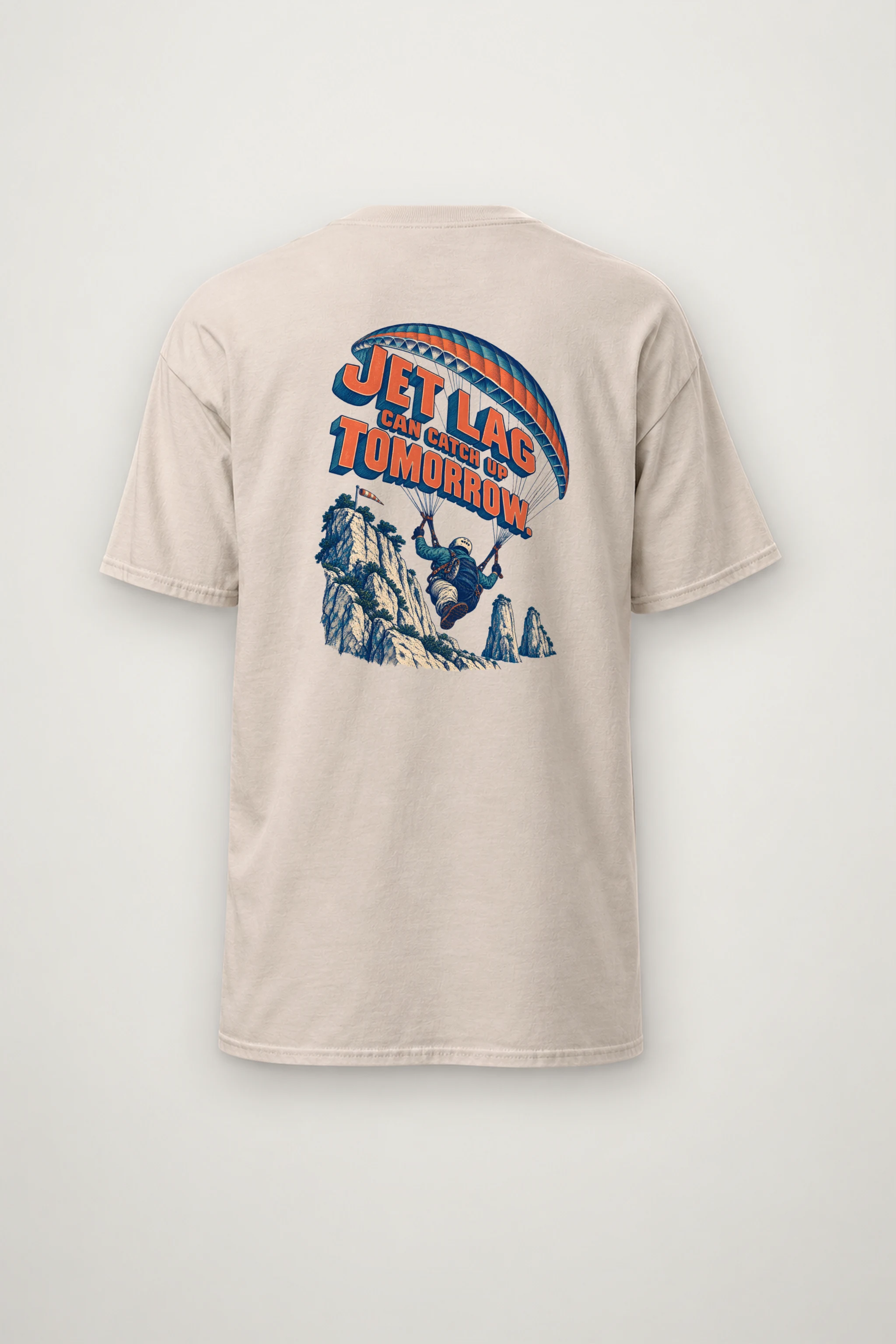 "Jet Lag Can Catch Up" Heavyweight Unisex Crewneck T-shirt