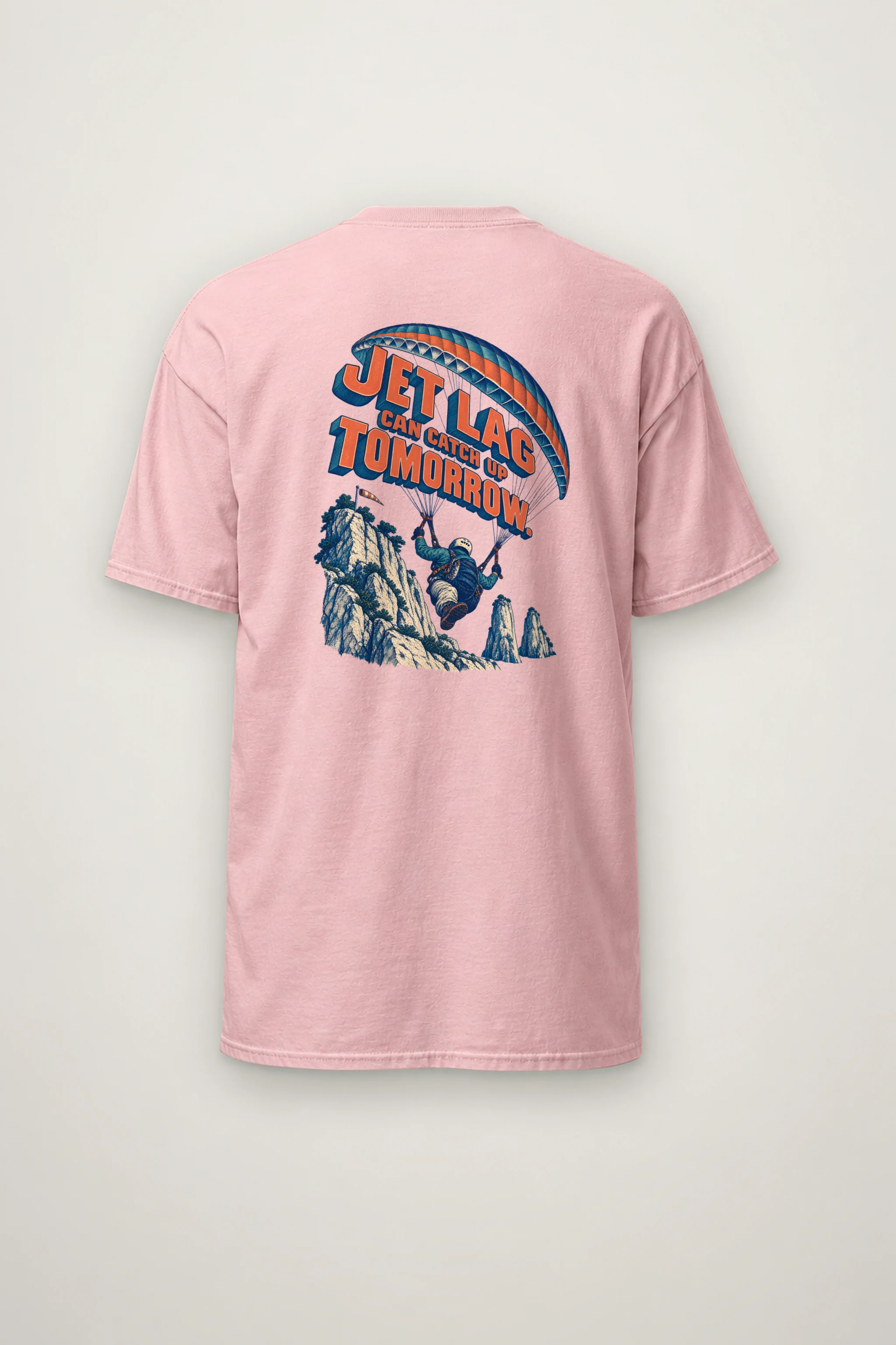 "Jet Lag Can Catch Up" Heavyweight Unisex Crewneck T-shirt