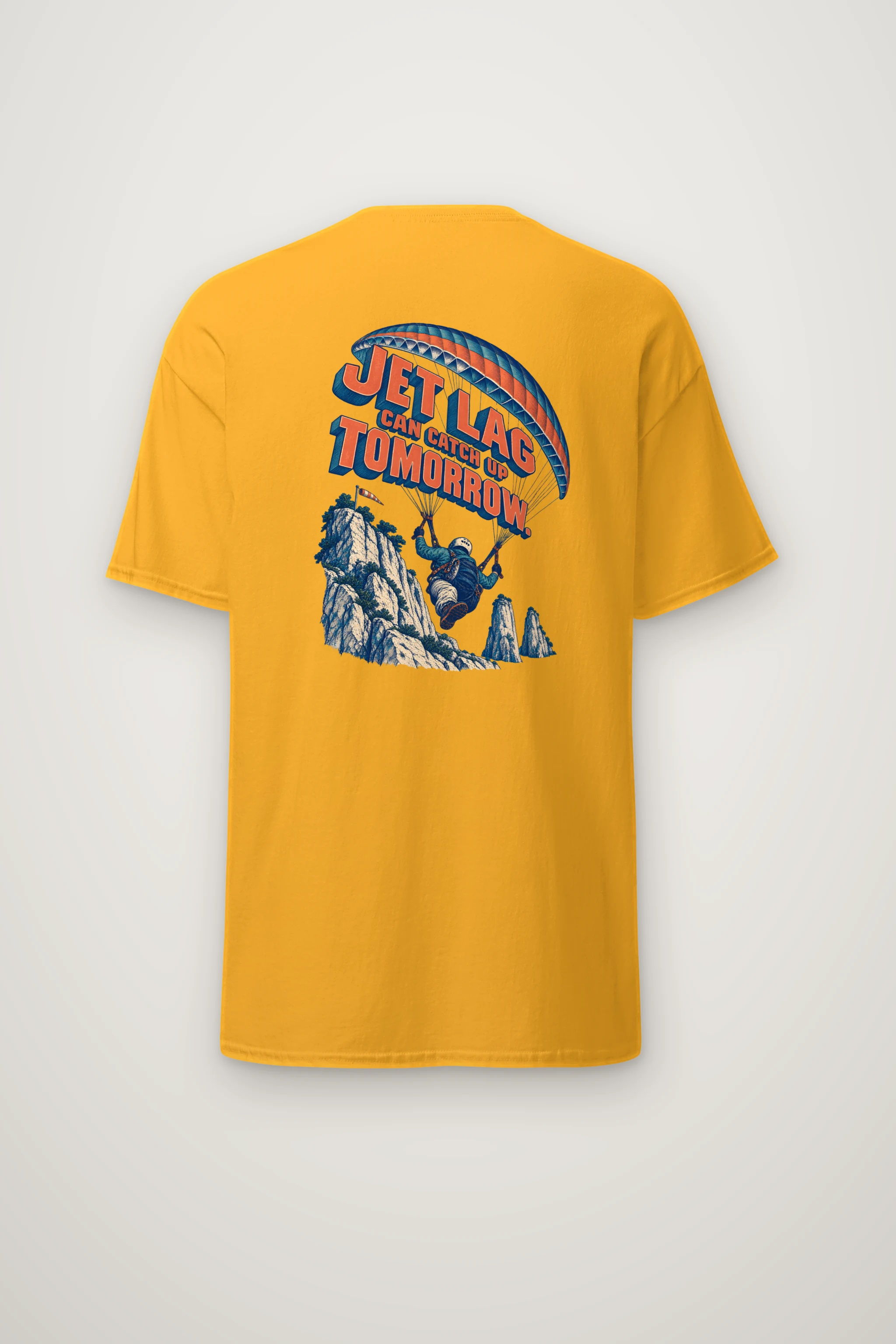 "Jet Lag Can Catch Up" Heavyweight Unisex Crewneck T-shirt