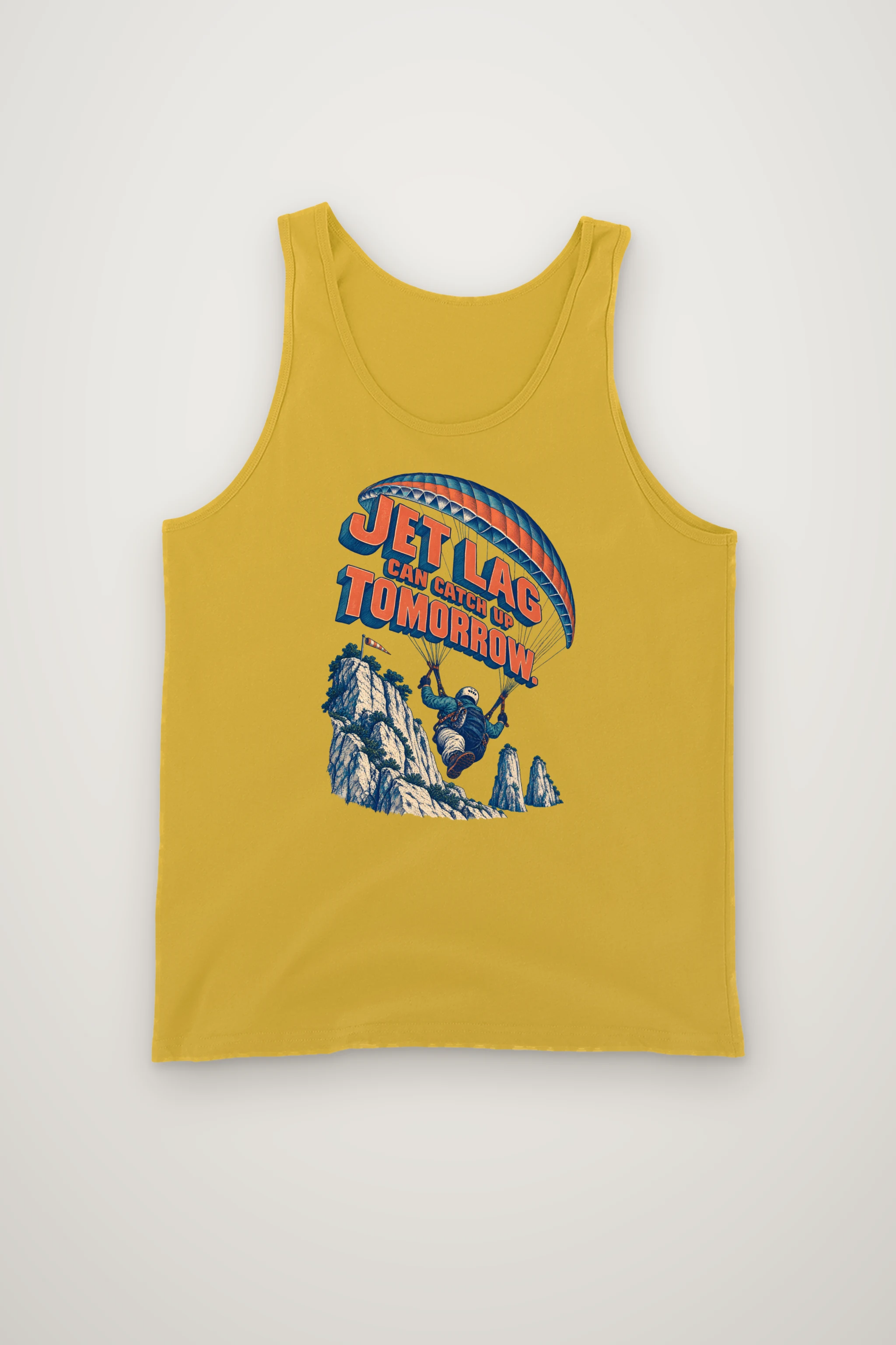 "Jet Lag Can Catch Up Tomorrow" Unisex Jersey Tank