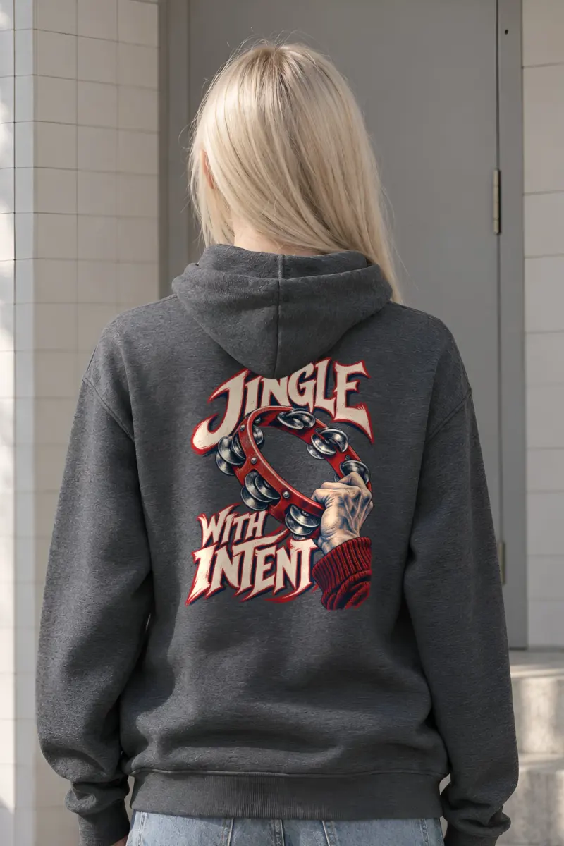“Jingle With Intent” Heavy Blend Unisex Pullover Hoodie