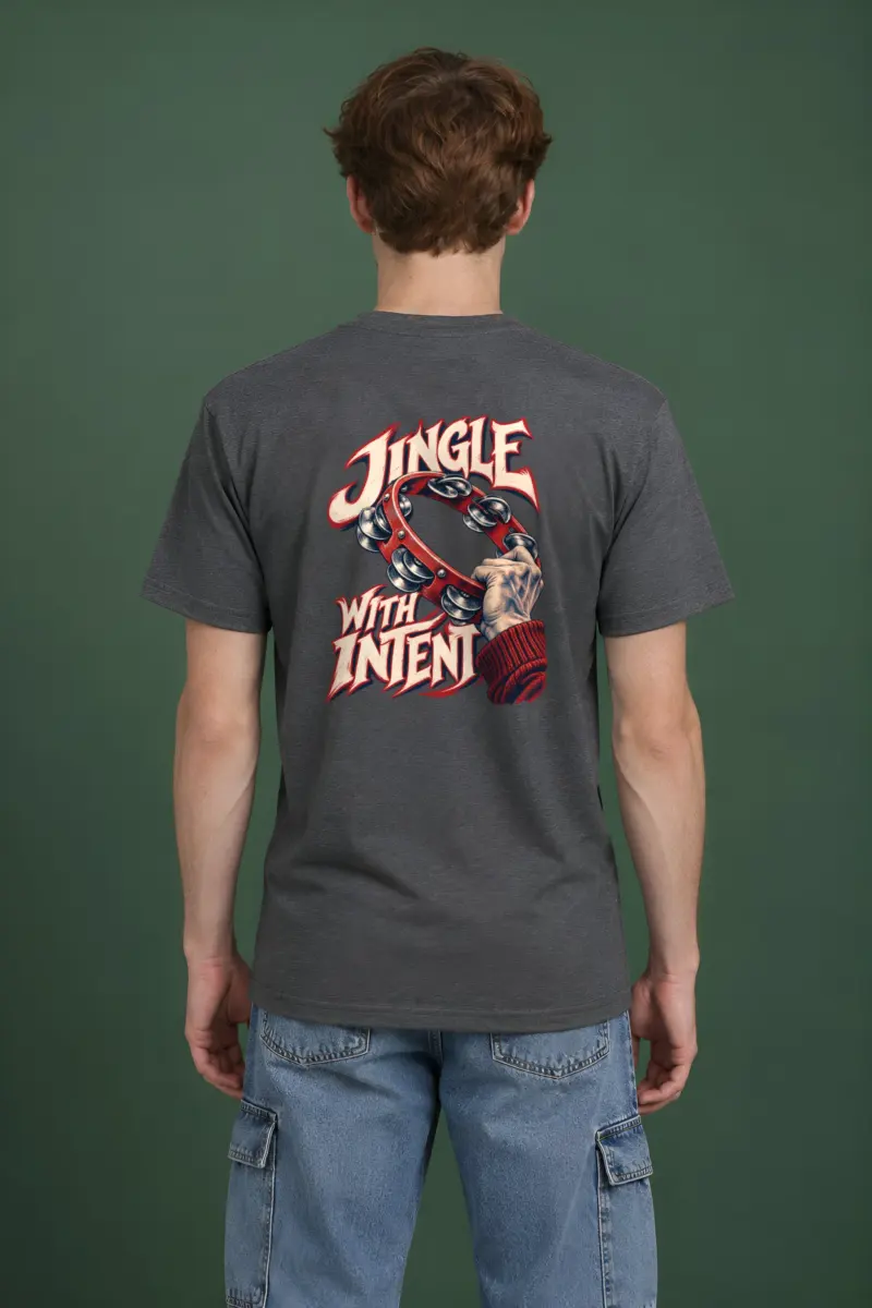“Jingle With Intent” Heavyweight Unisex Crewneck T-shirt