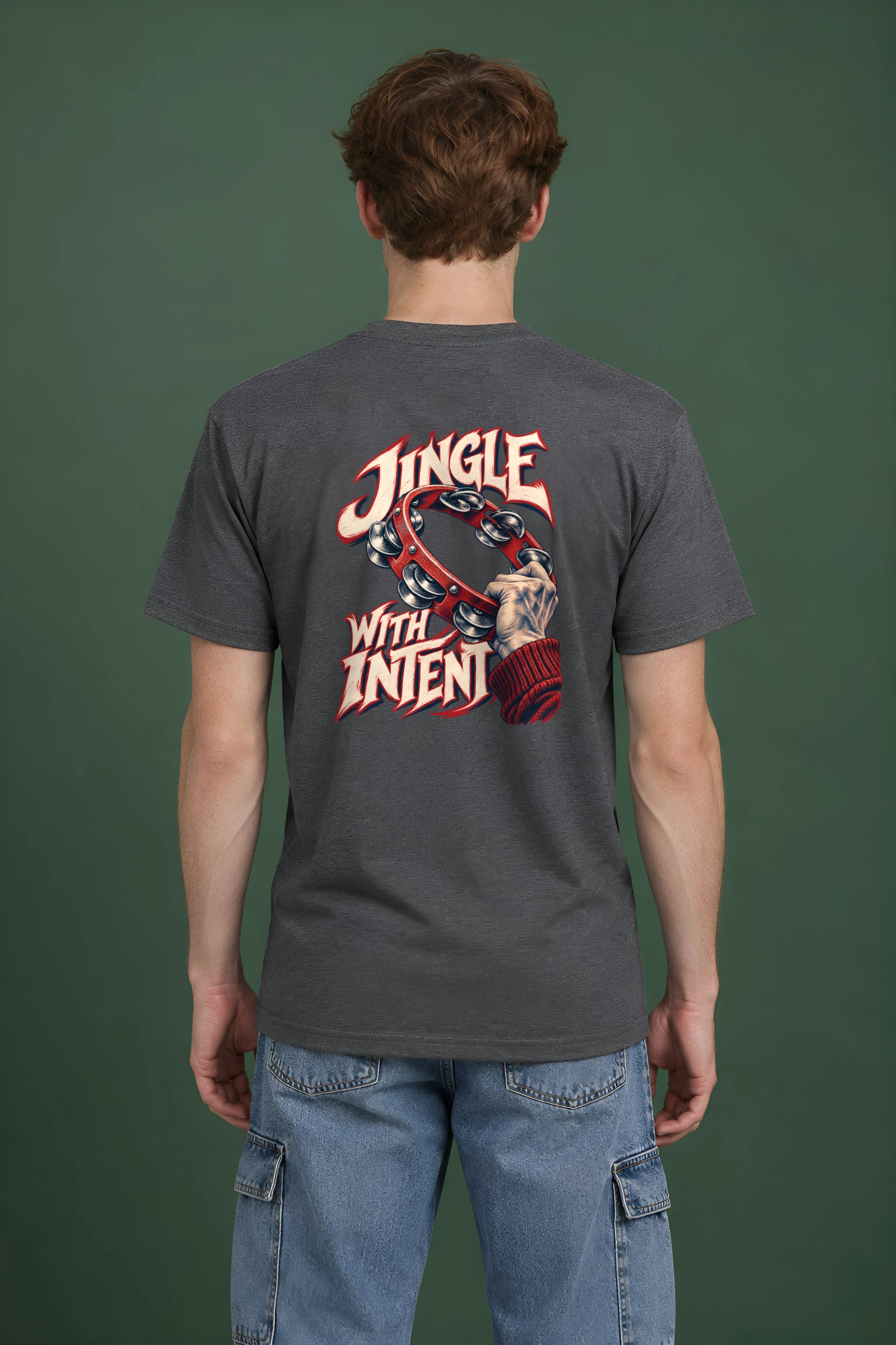 "Jingle With Intent" Heavyweight Unisex Crewneck T-shirt