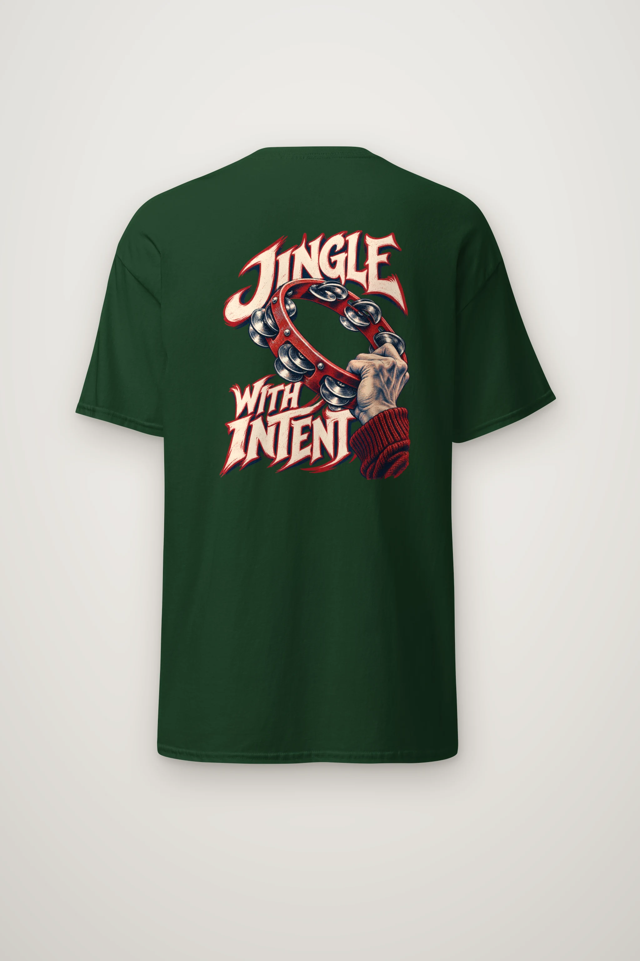"Jingle With Intent" Heavyweight Unisex Crewneck T-shirt