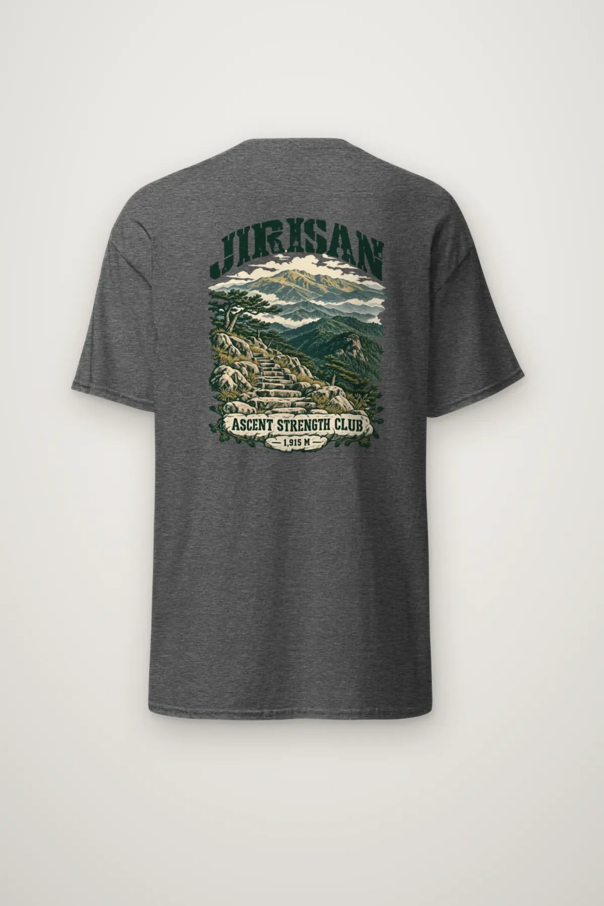 "Jirisan Ascent Strength Club" Heavyweight Unisex Crewneck T-shirt