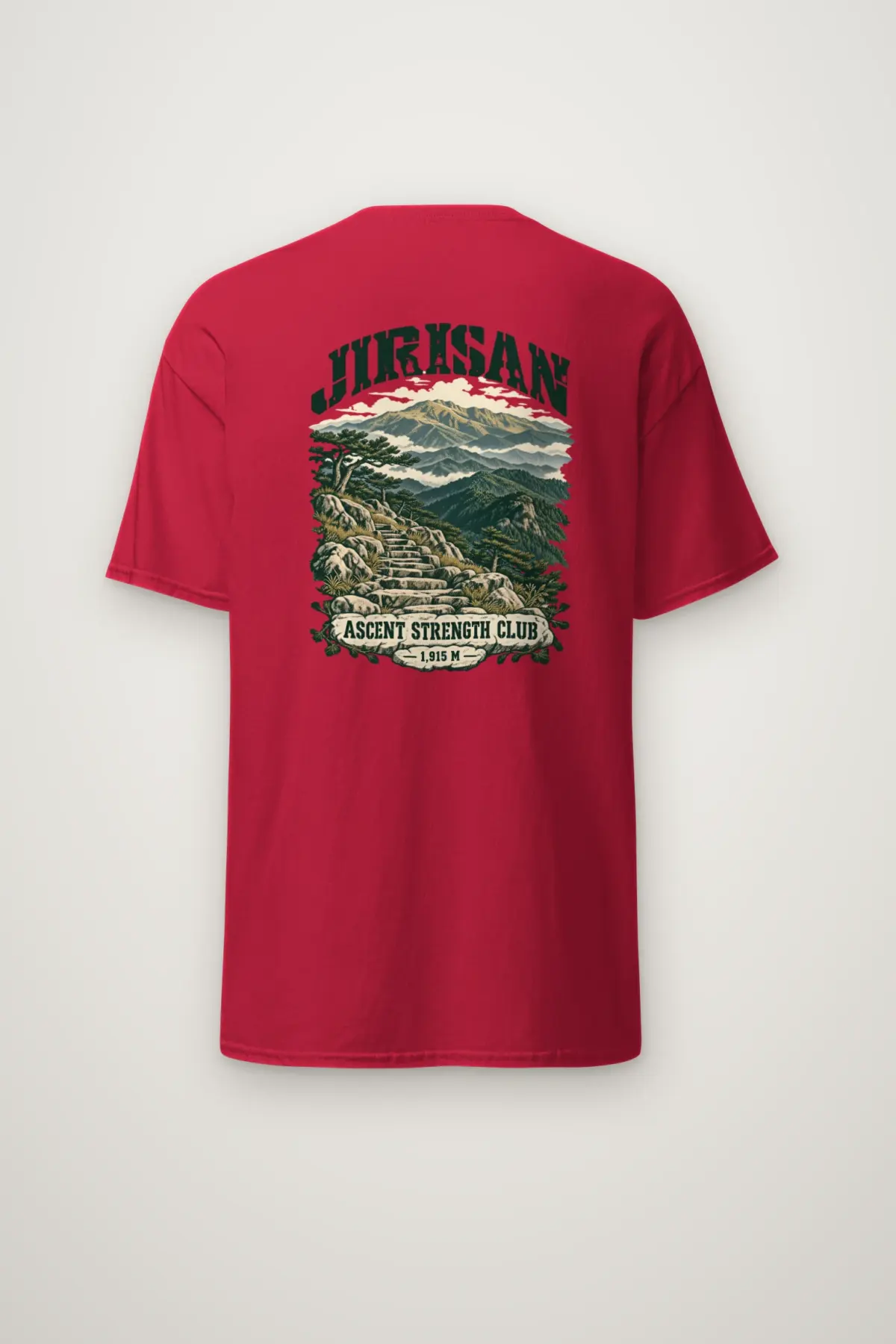 "Jirisan Ascent Strength Club" Heavyweight Unisex Crewneck T-shirt