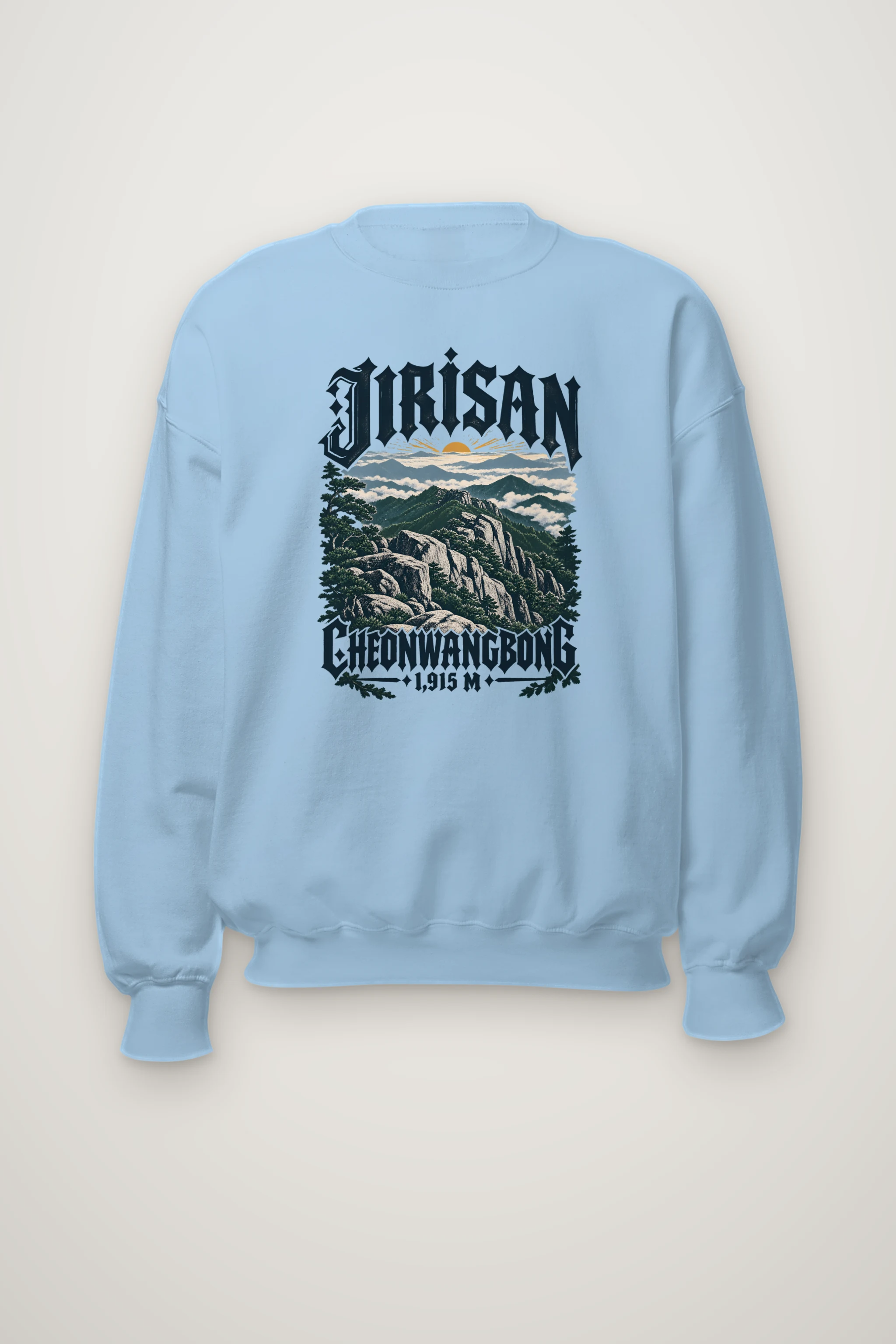 "Jirisan Cheonwangbong" Heavy Blend Unisex Crewneck Sweatshirt