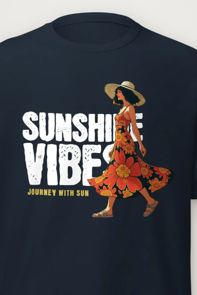 "Journey With Sun" Heavyweight Unisex Crewneck T-shirt