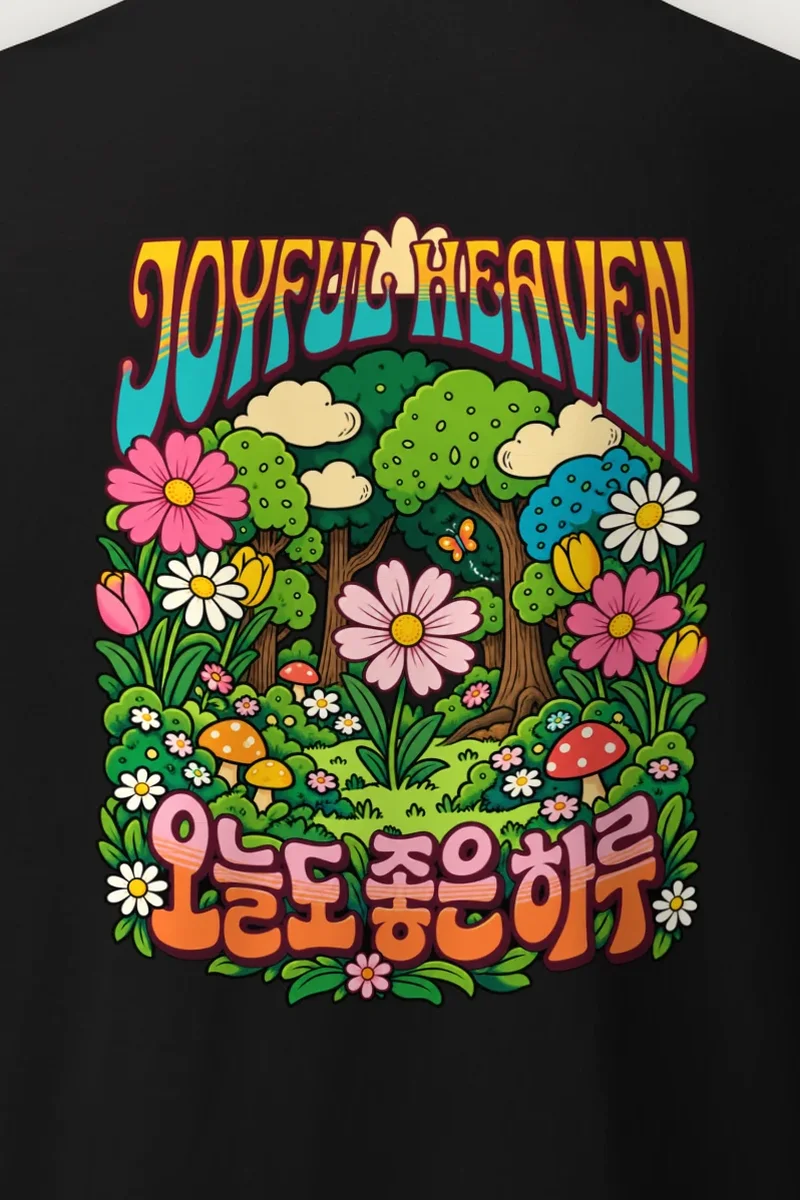 "Joyful Heaven" Heavyweight Unisex Crewneck T-shirt