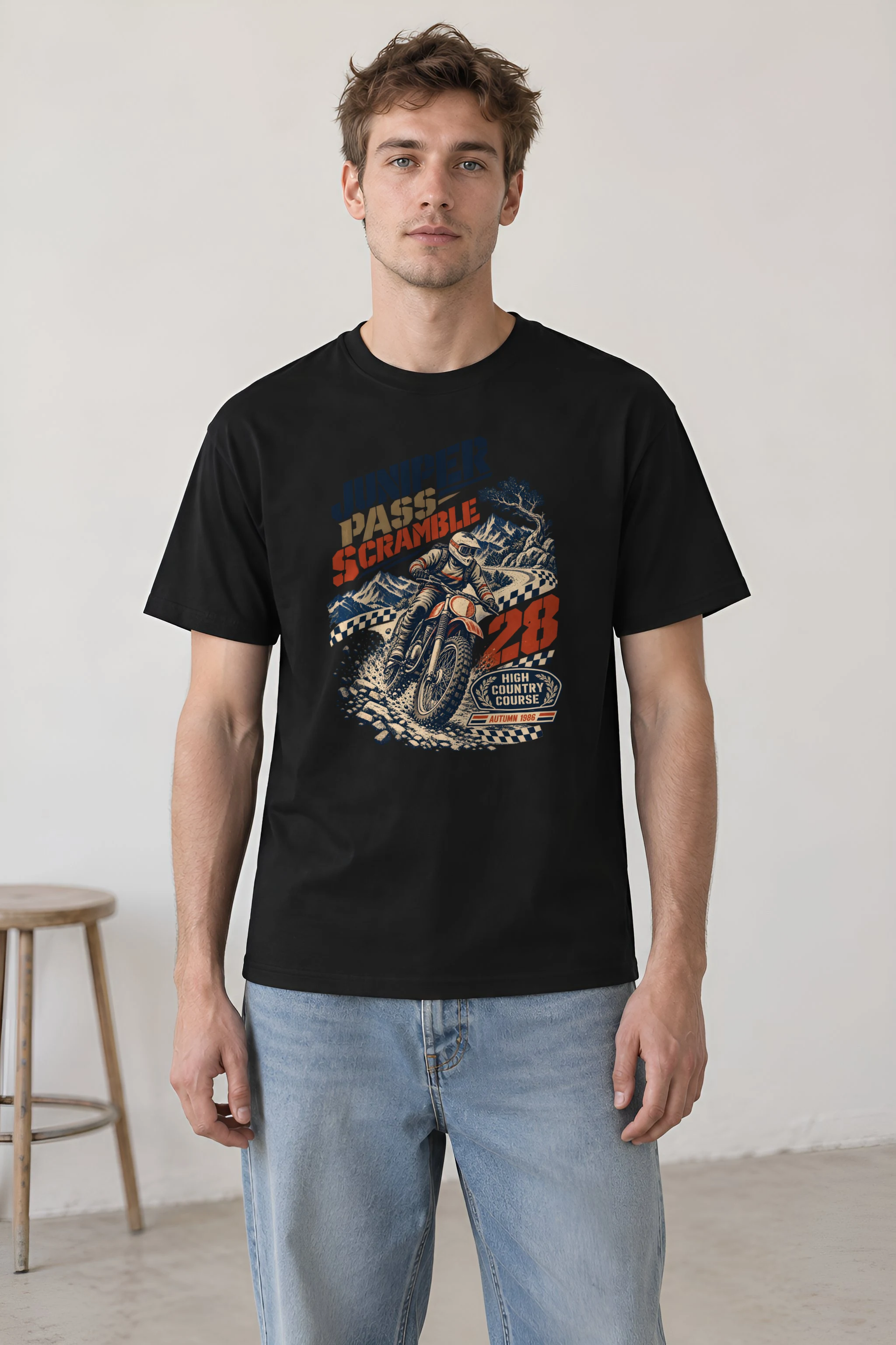 "Juniper Pass Scramble" Heavyweight Unisex Crewneck T-shirt