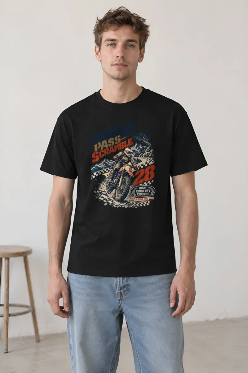"Juniper Pass Scramble" Heavyweight Unisex Crewneck T-shirt