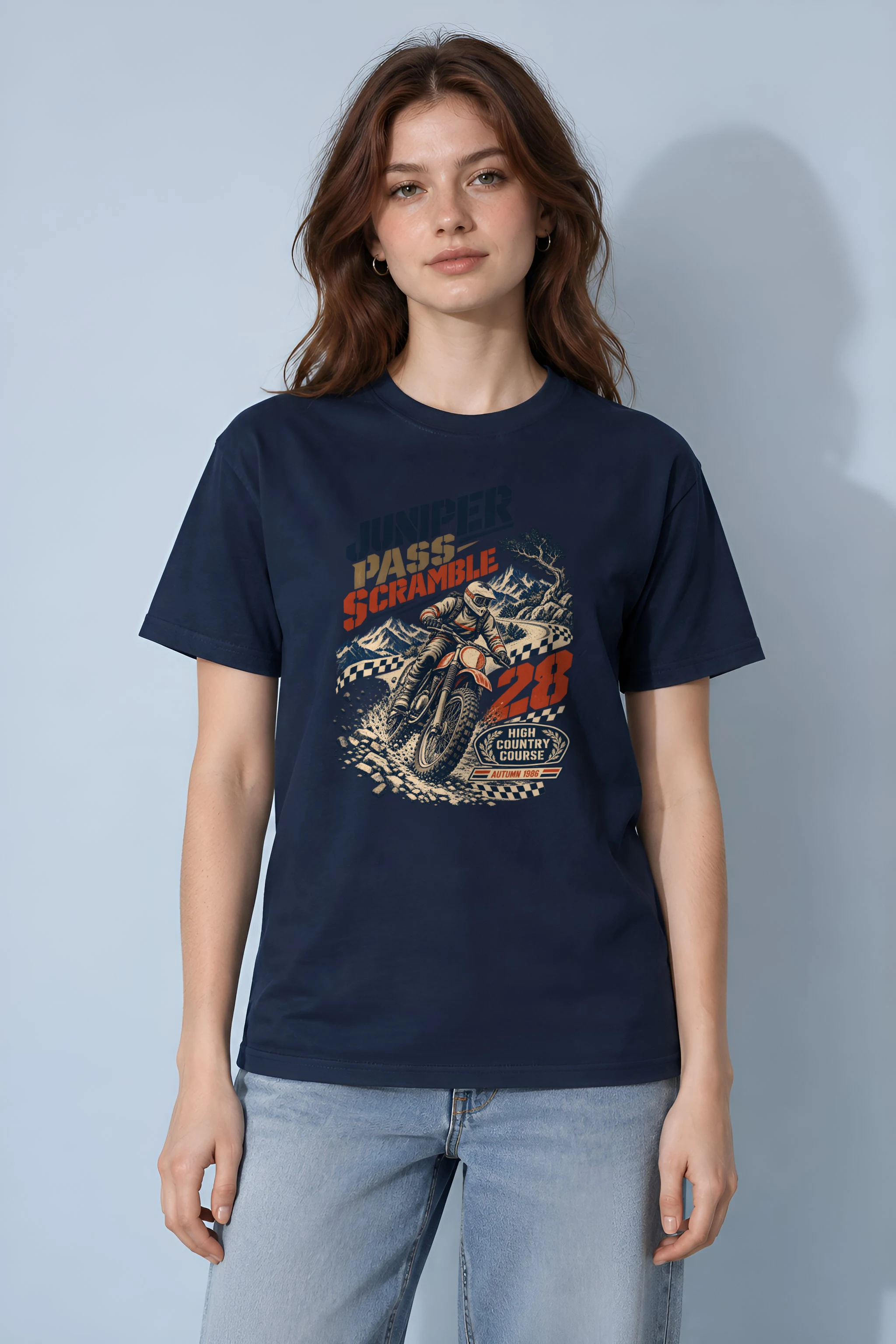 "Juniper Pass Scramble" Heavyweight Unisex Crewneck T-shirt