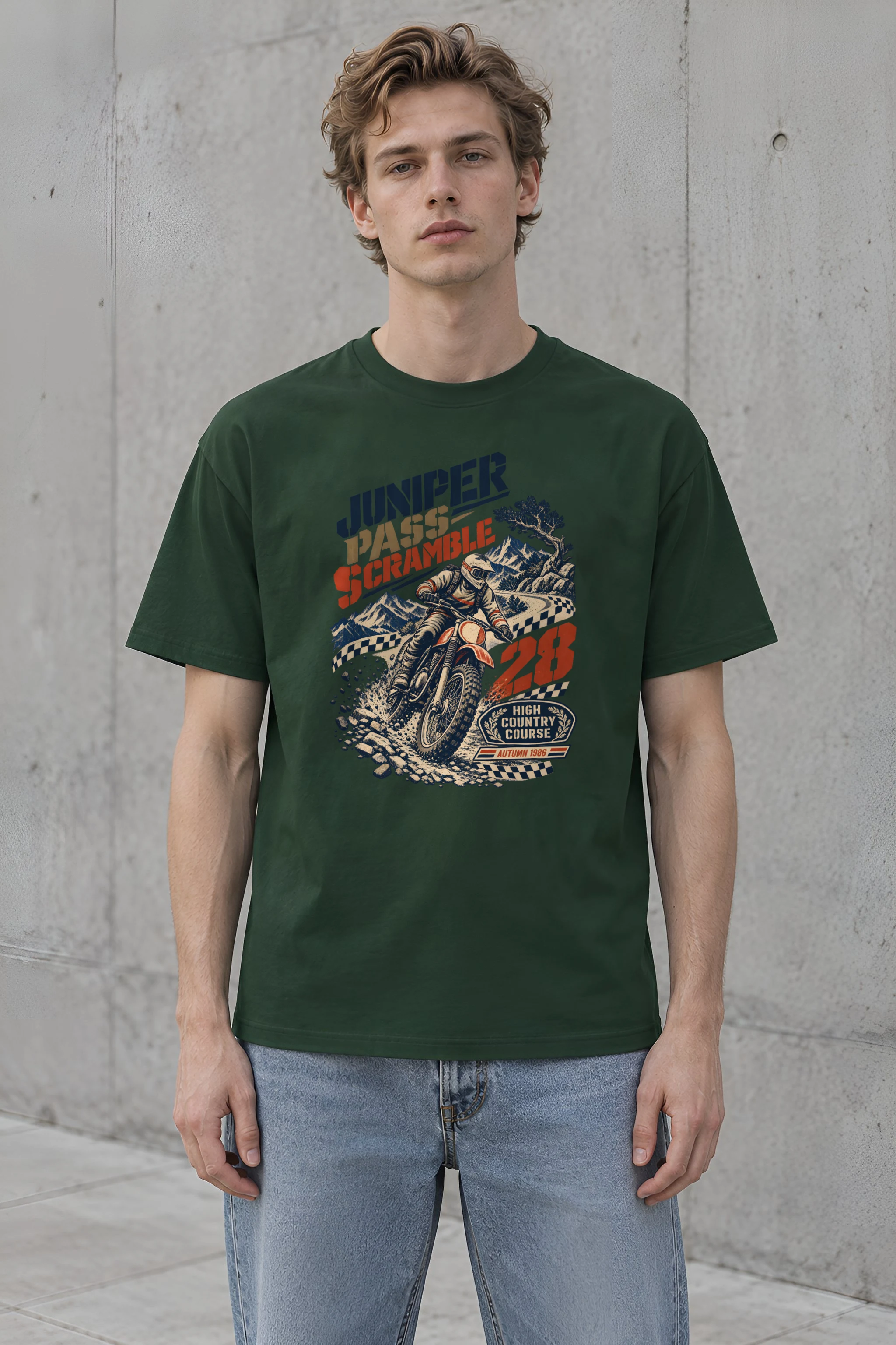 "Juniper Pass Scramble" Heavyweight Unisex Crewneck T-shirt