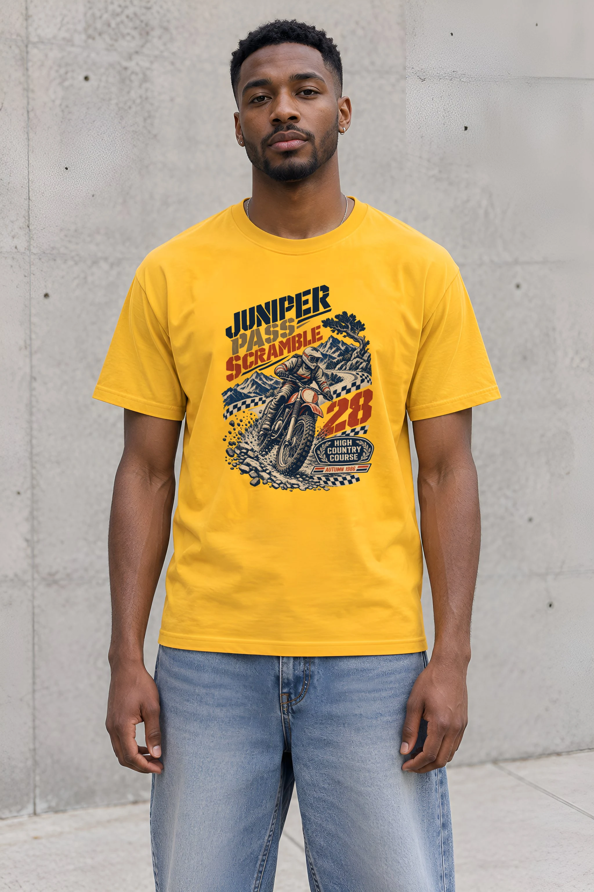 "Juniper Pass Scramble" Heavyweight Unisex Crewneck T-shirt