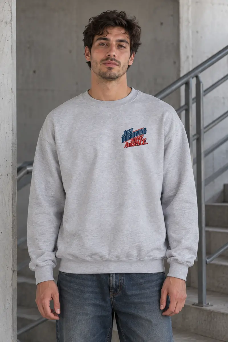 "Just Borrowing Some Airspace" Heavy Blend Unisex Crewneck Sweatshirt