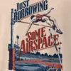 "Just Borrowing Some Airspace" Men's Oversized Heavyweight Crewneck T-Shirt