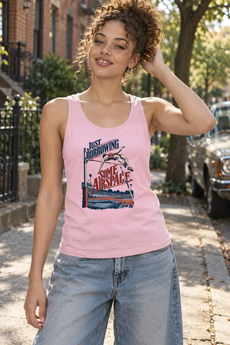 "Just Borrowing Some Airspace" Unisex Jersey Tank