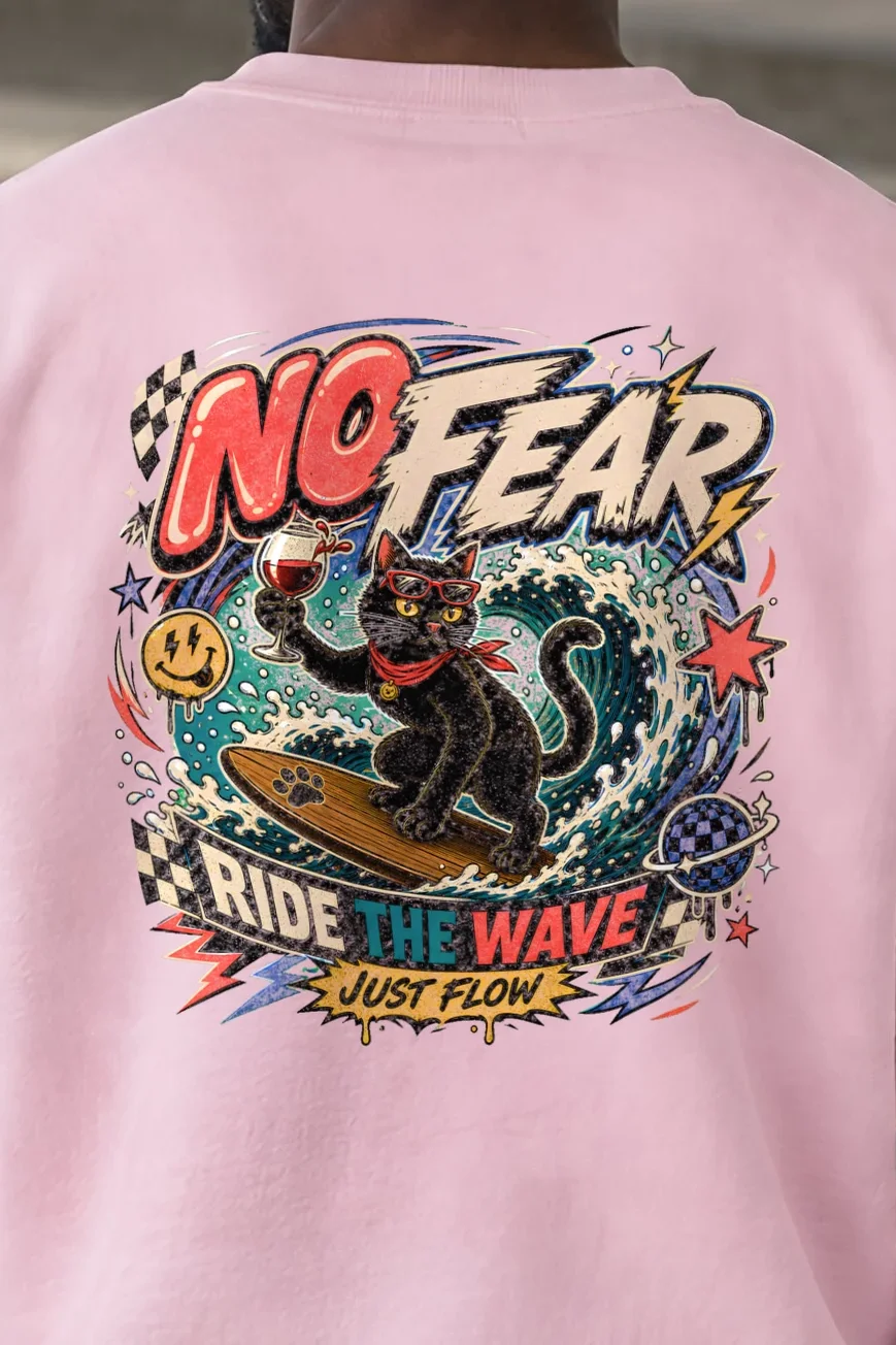 "Just Flow" 1 Crewneck Sweatshirt - the graphic up close