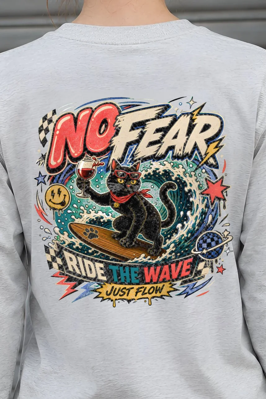 "Just Flow" Unisex Longsleeve T-shirt - the graphic up close