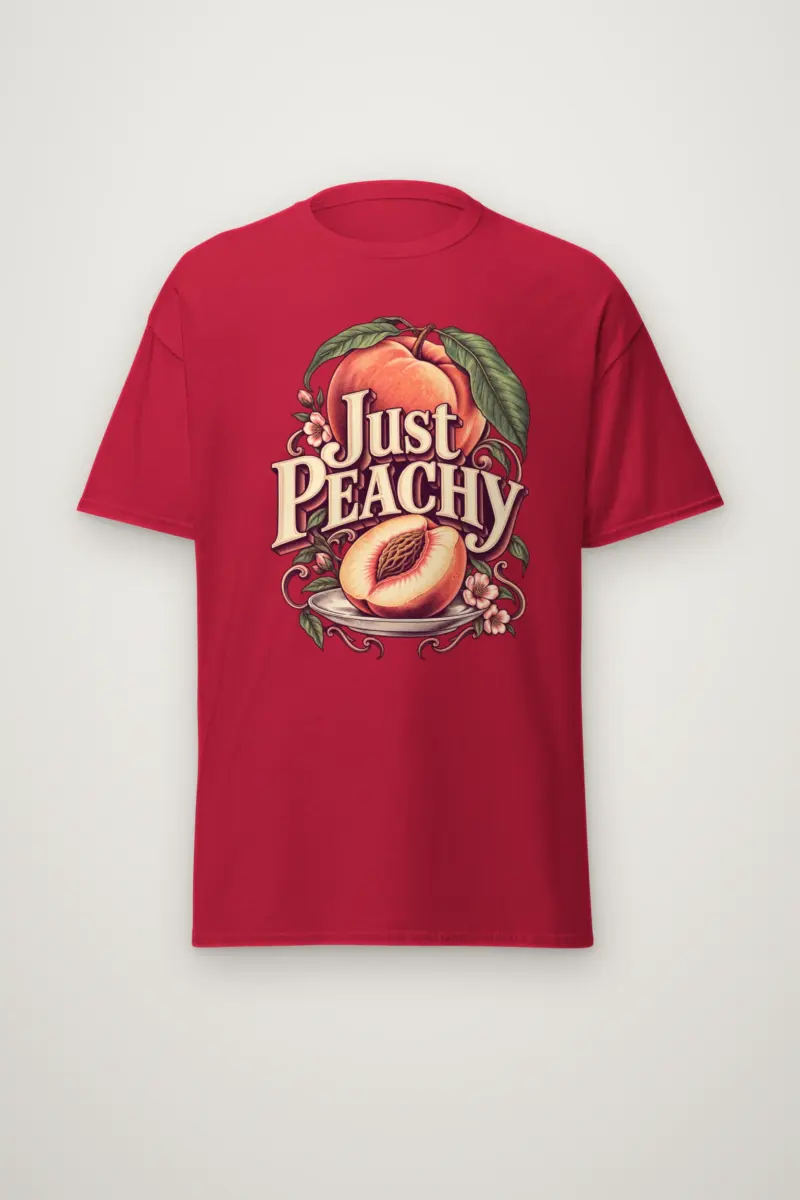 "Just Peachy" Heavyweight Unisex Crewneck T-shirt