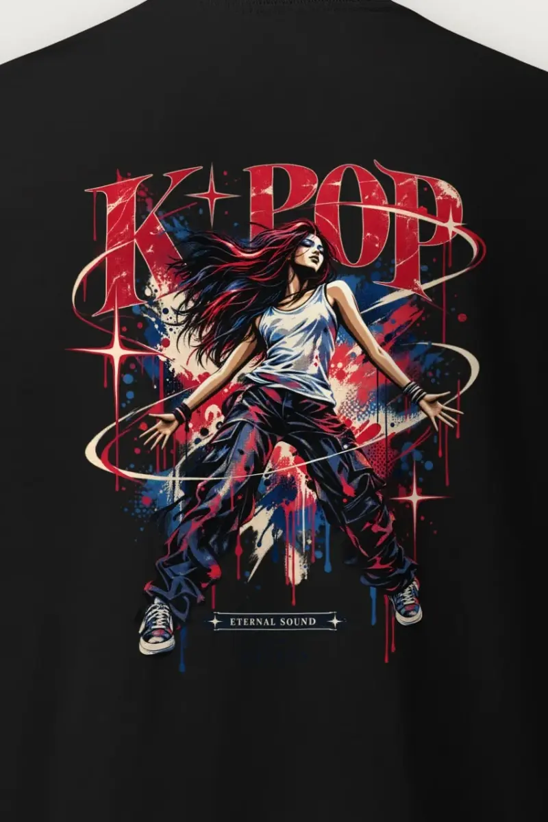 "K-Pop Eternal Sound" Heavyweight Unisex Crewneck T-shirt
