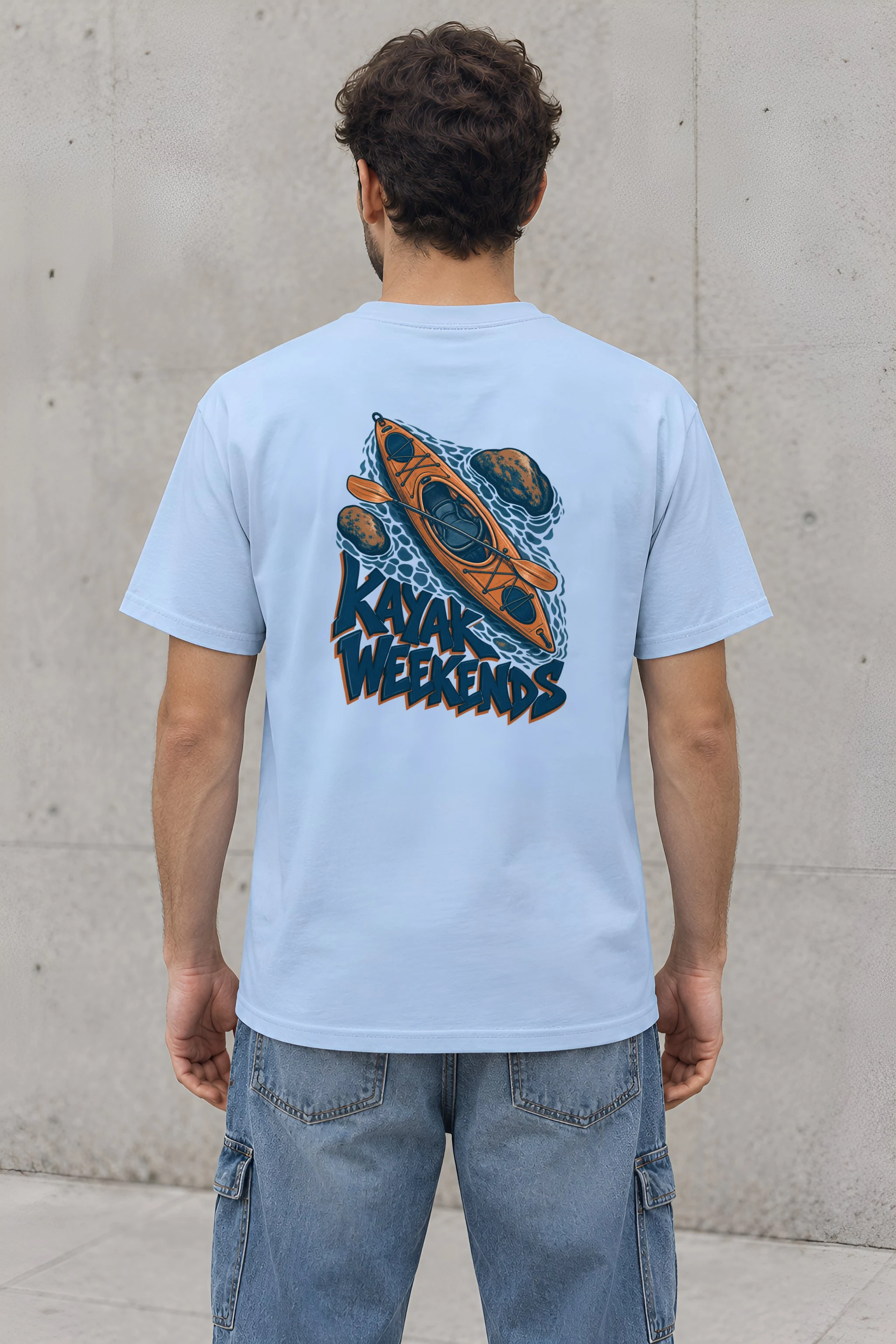 "Kayak Weekends" Heavyweight Unisex Crewneck T-shirt
