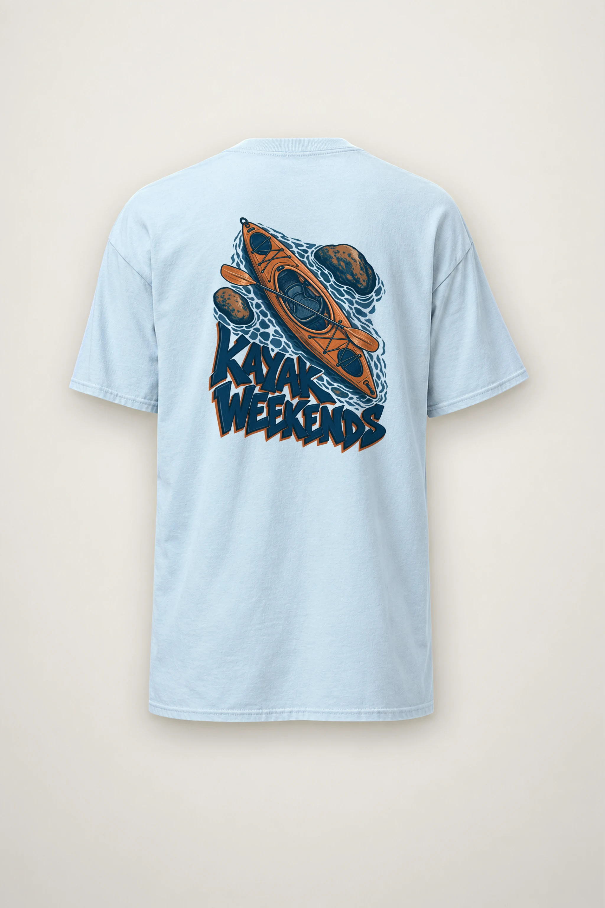 "Kayak Weekends" Heavyweight Unisex Crewneck T-shirt