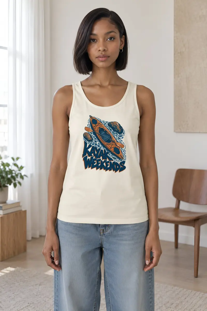 “Kayak Weekends” Unisex Jersey Tank