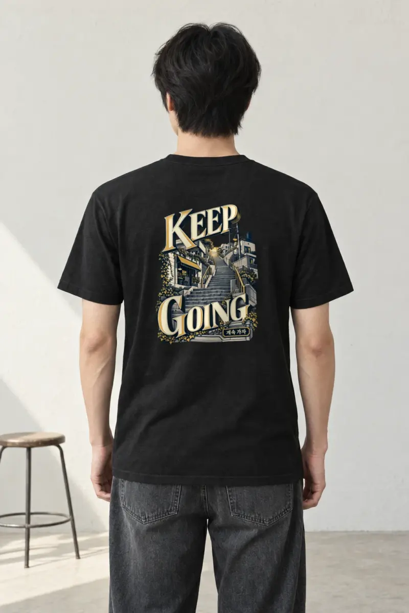 "KEEP GOING" Heavyweight Unisex Crewneck T-shirt