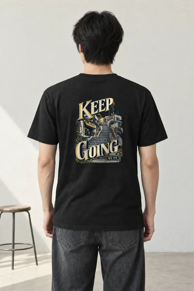 "KEEP GOING" Heavyweight Unisex Crewneck T-shirt