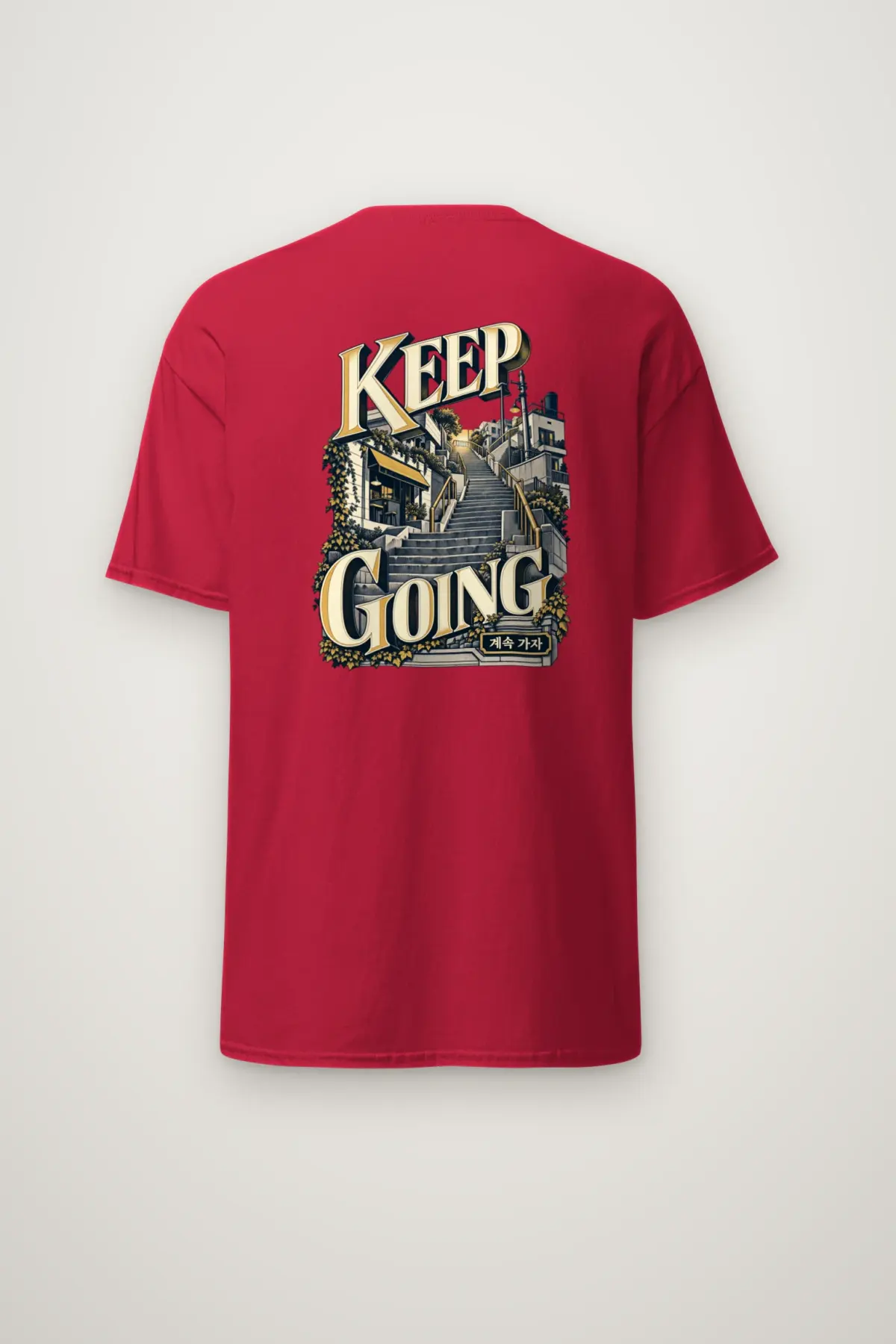 "KEEP GOING" Heavyweight Unisex Crewneck T-shirt