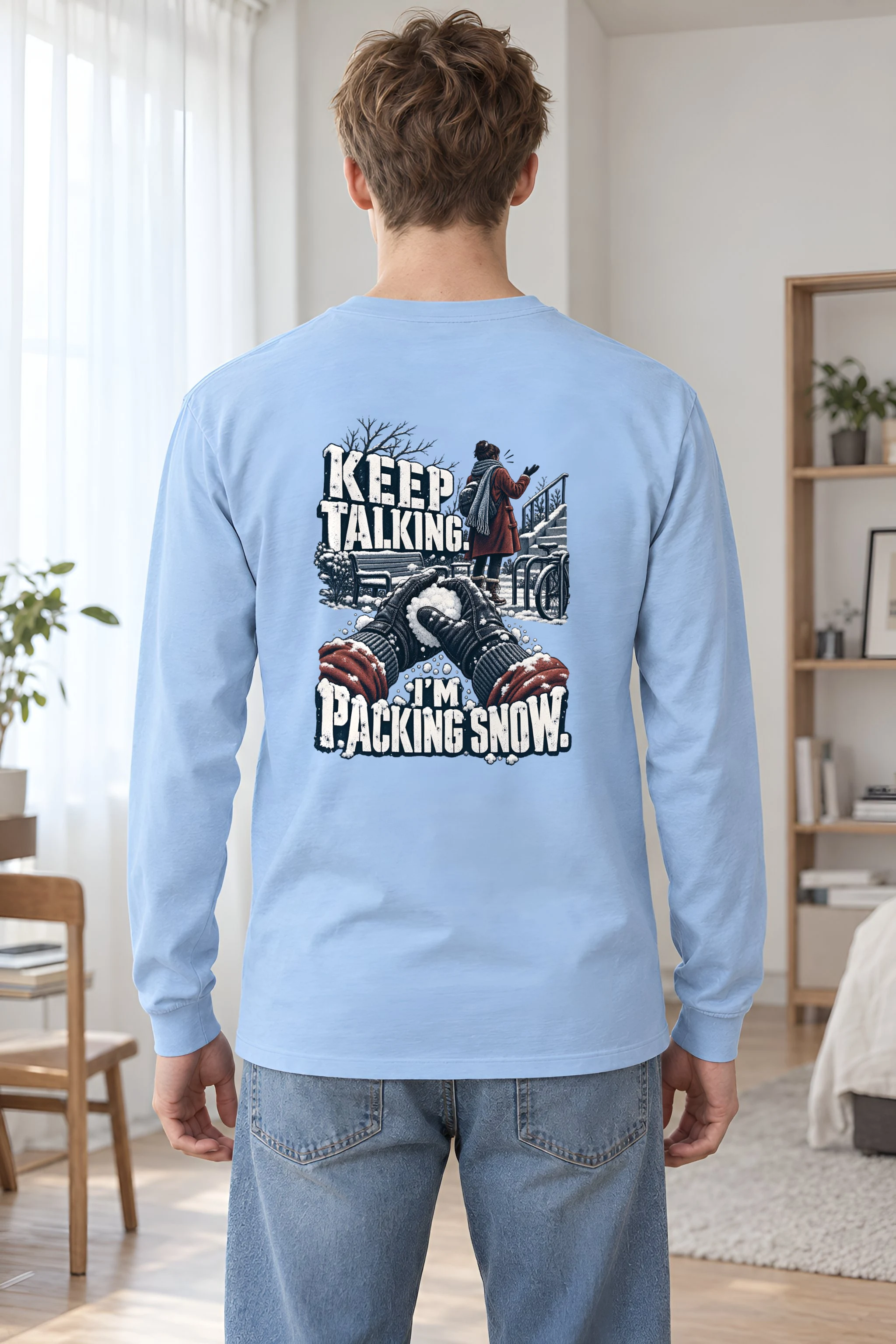 "Keep Talking I'm Packing Snow" Unisex Longsleeve T-shirt