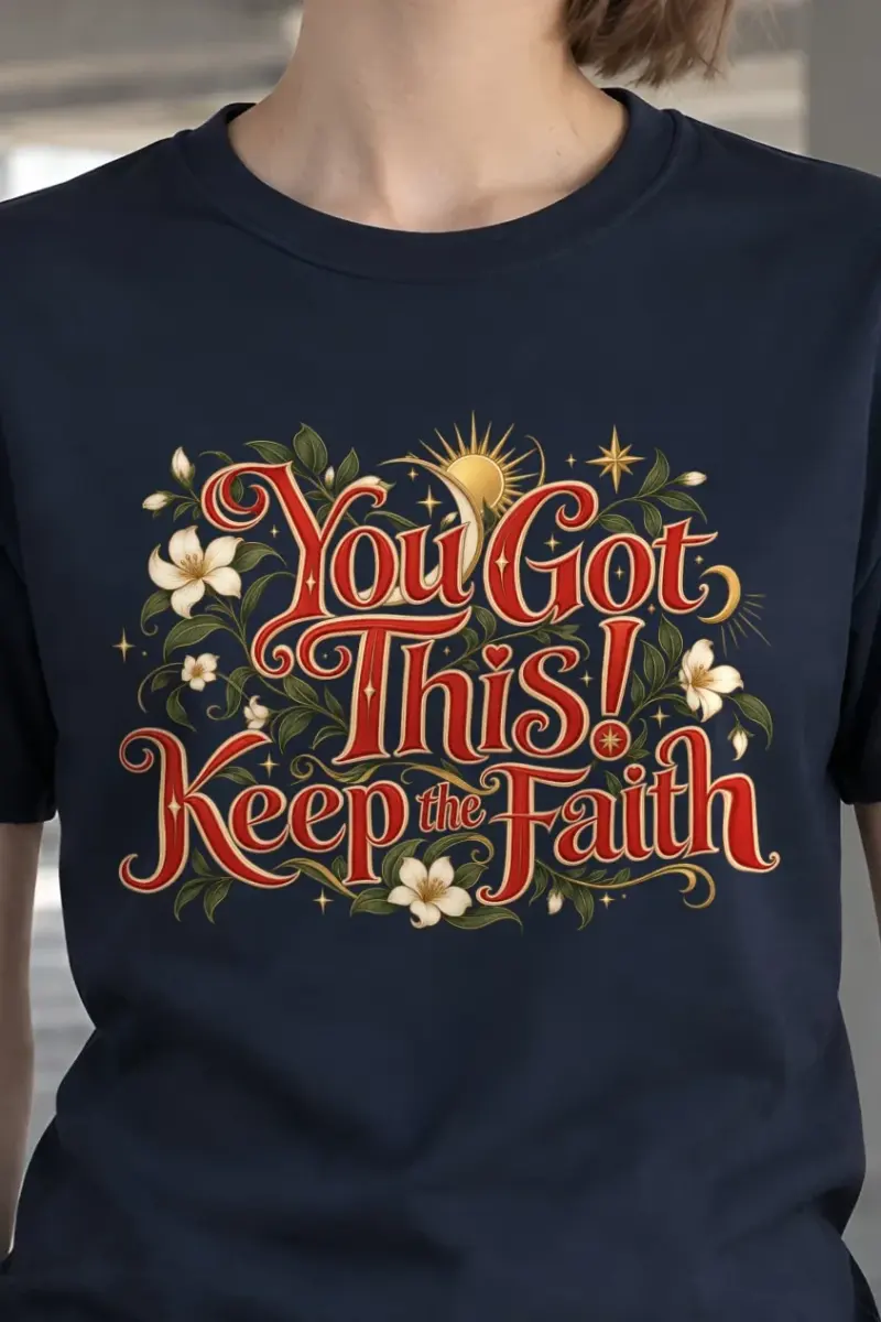 "Keep The Faith" Heavyweight Unisex Crewneck T-shirt