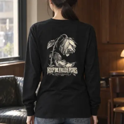 "KEEP THE FALLEN PETALS" Unisex Longsleeve T-shirt