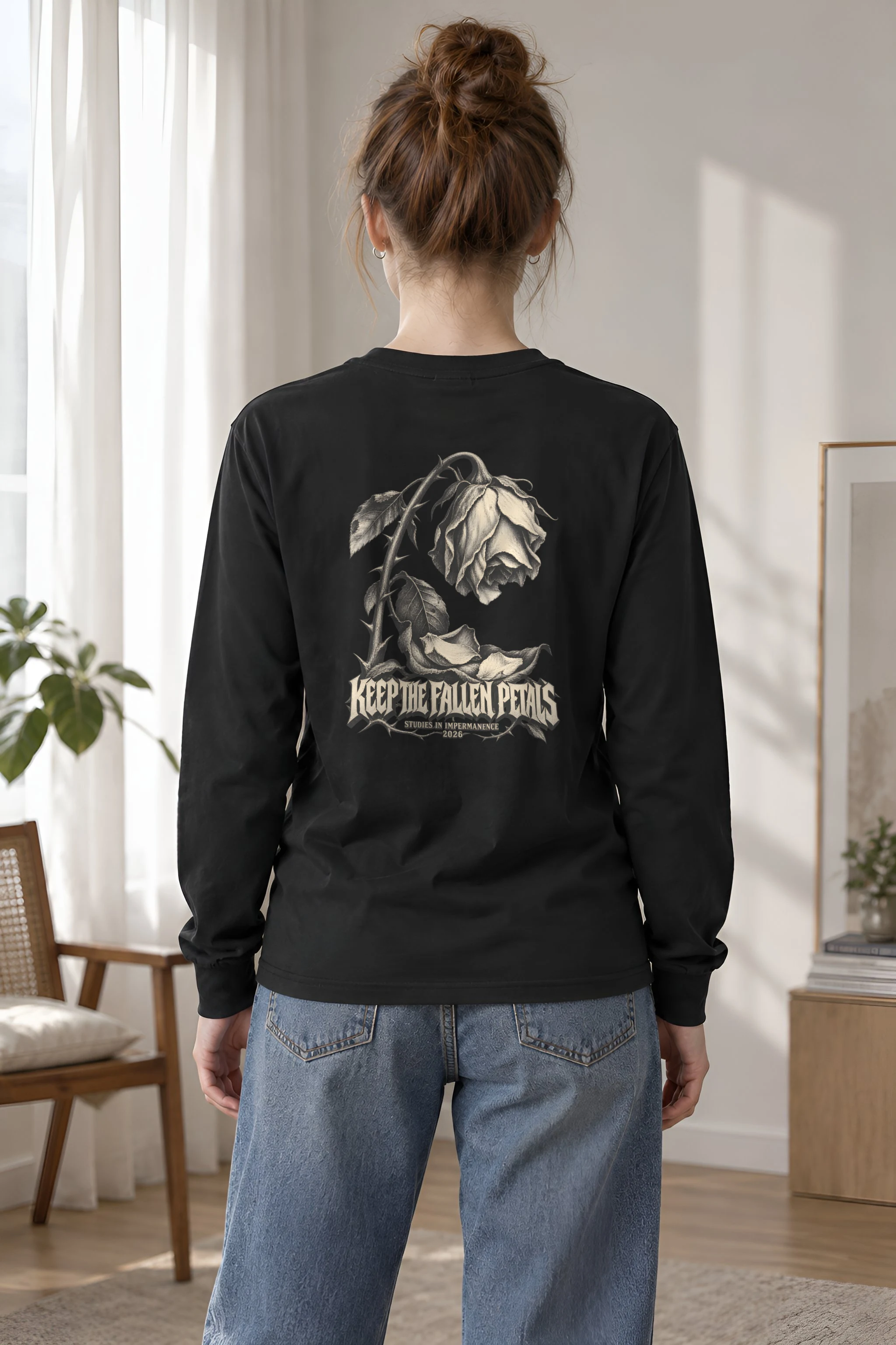 "KEEP THE FALLEN PETALS" Unisex Longsleeve T-shirt