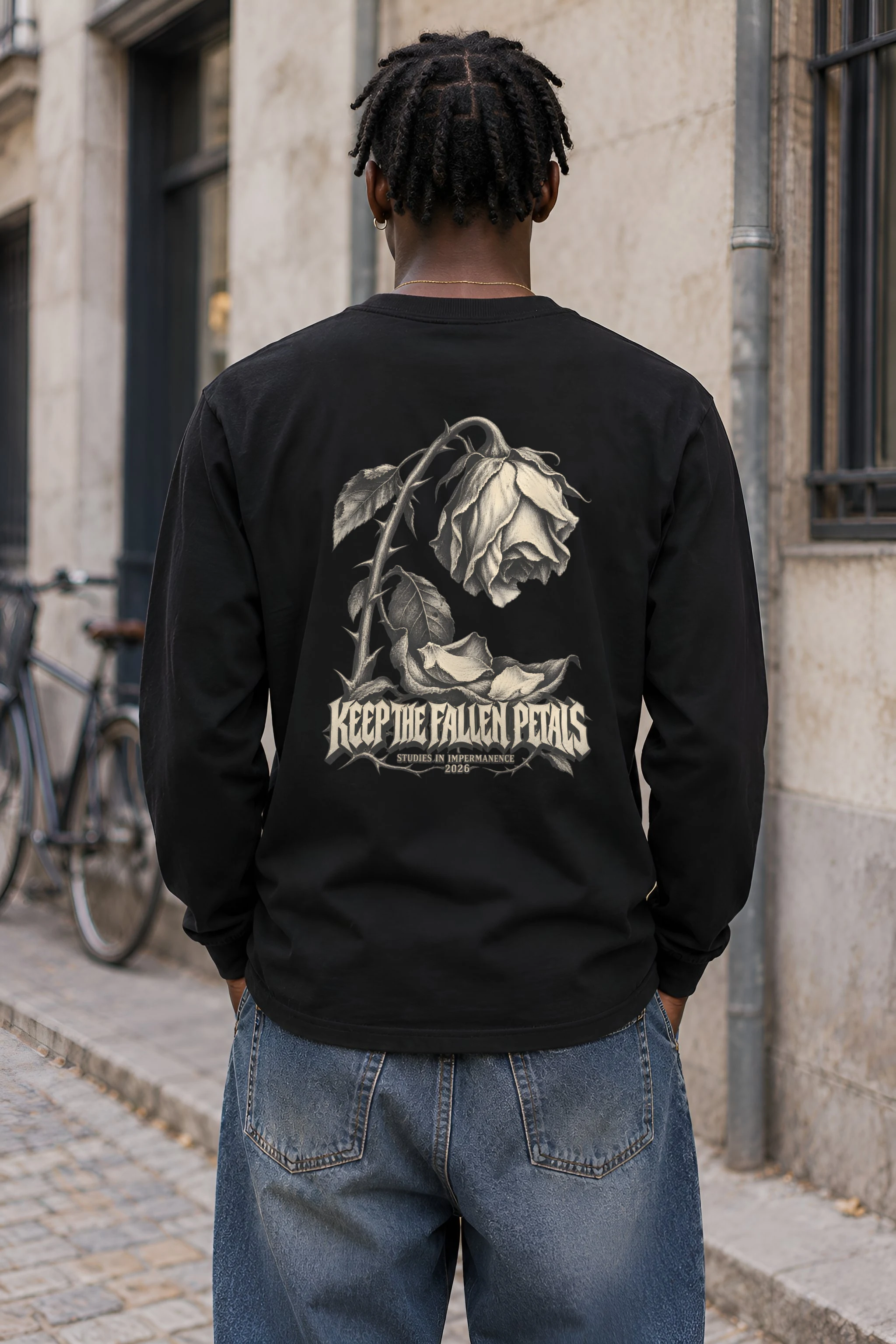 "KEEP THE FALLEN PETALS" Unisex Longsleeve T-shirt