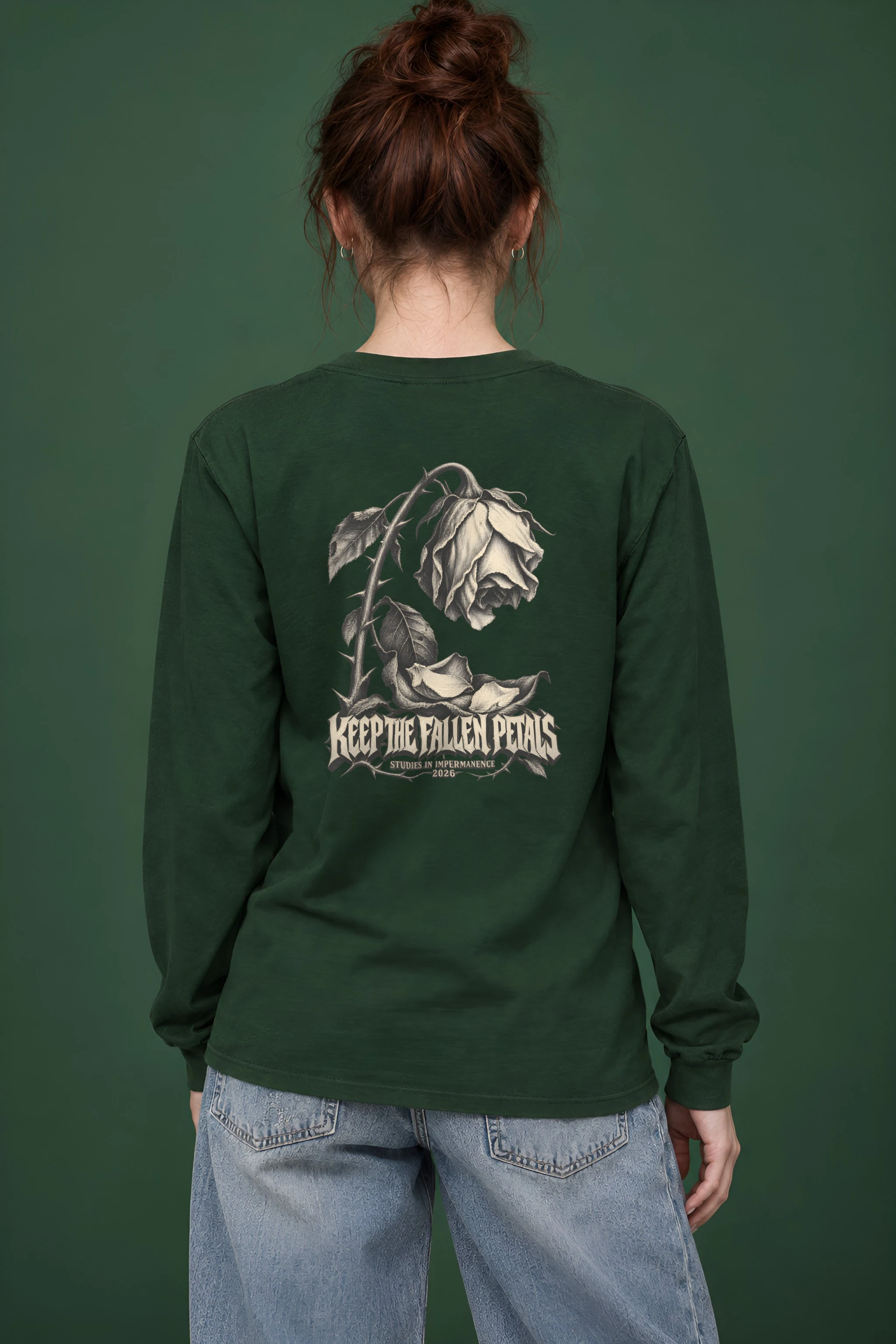 "KEEP THE FALLEN PETALS" Unisex Longsleeve T-shirt