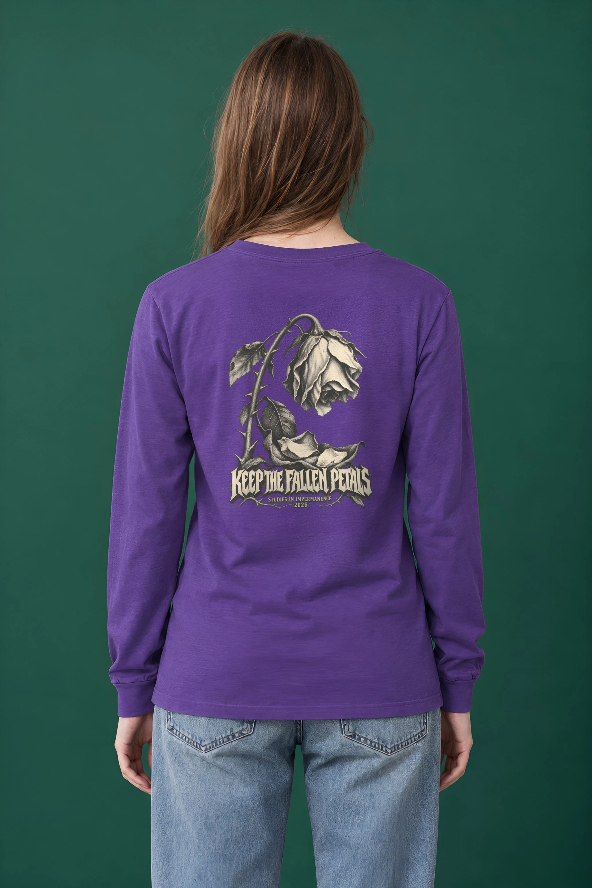 "KEEP THE FALLEN PETALS" Unisex Longsleeve T-shirt