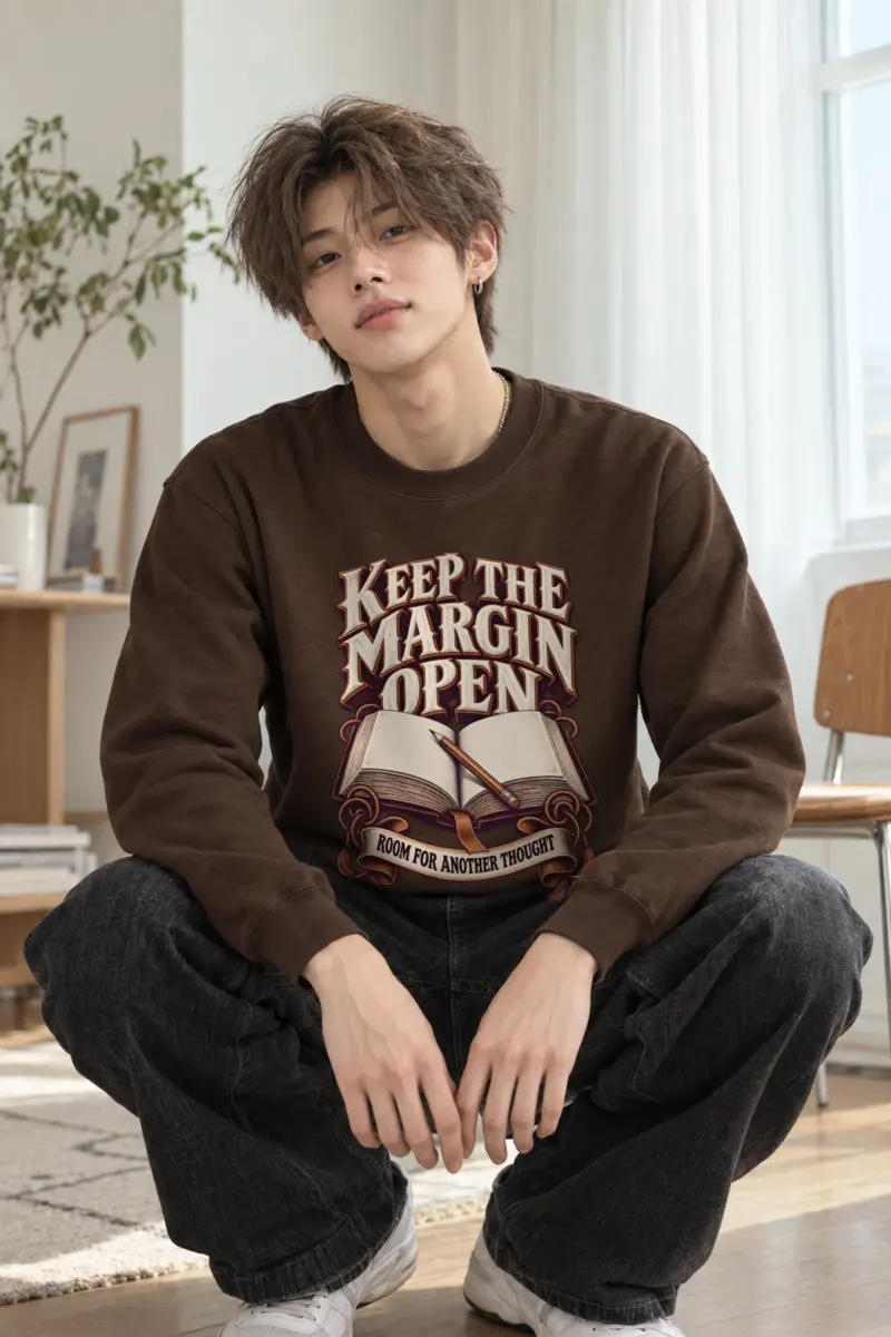 “Keep the Margin Open” Heavy Blend Unisex Crewneck Sweatshirt