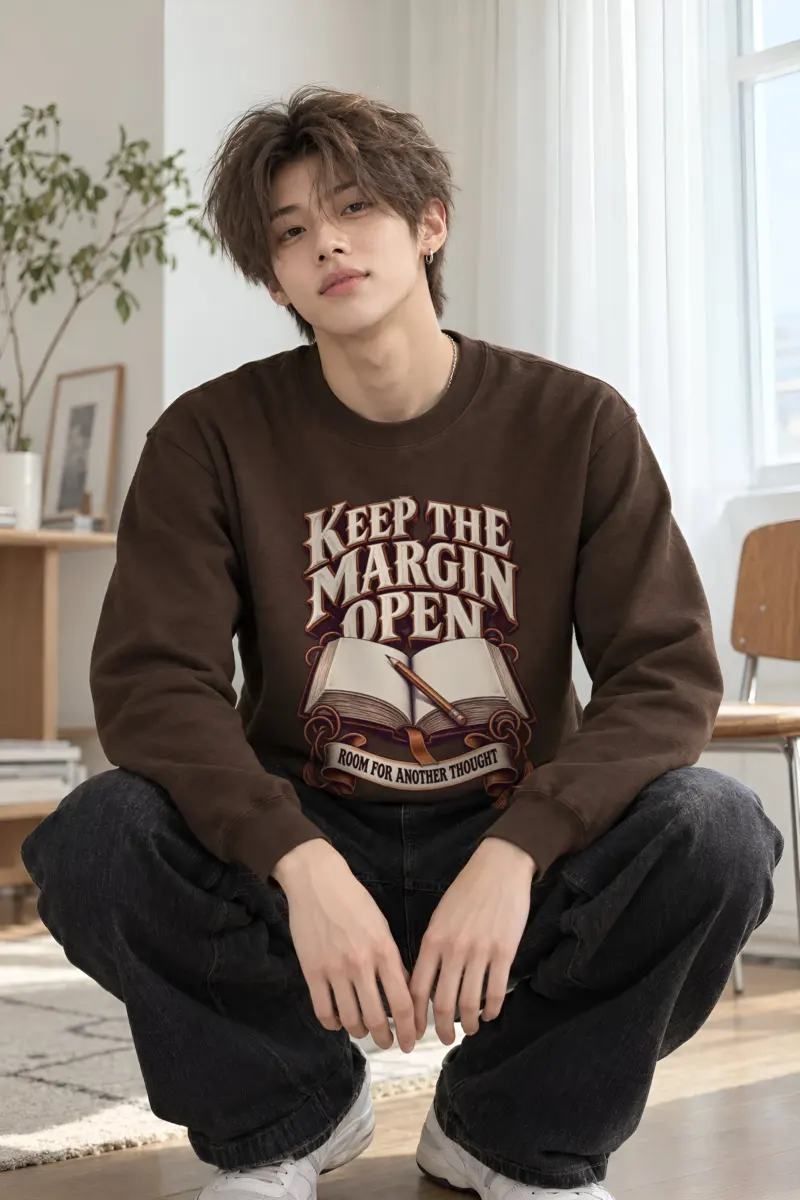 "Keep the Margin Open" Heavy Blend Unisex Crewneck Sweatshirt