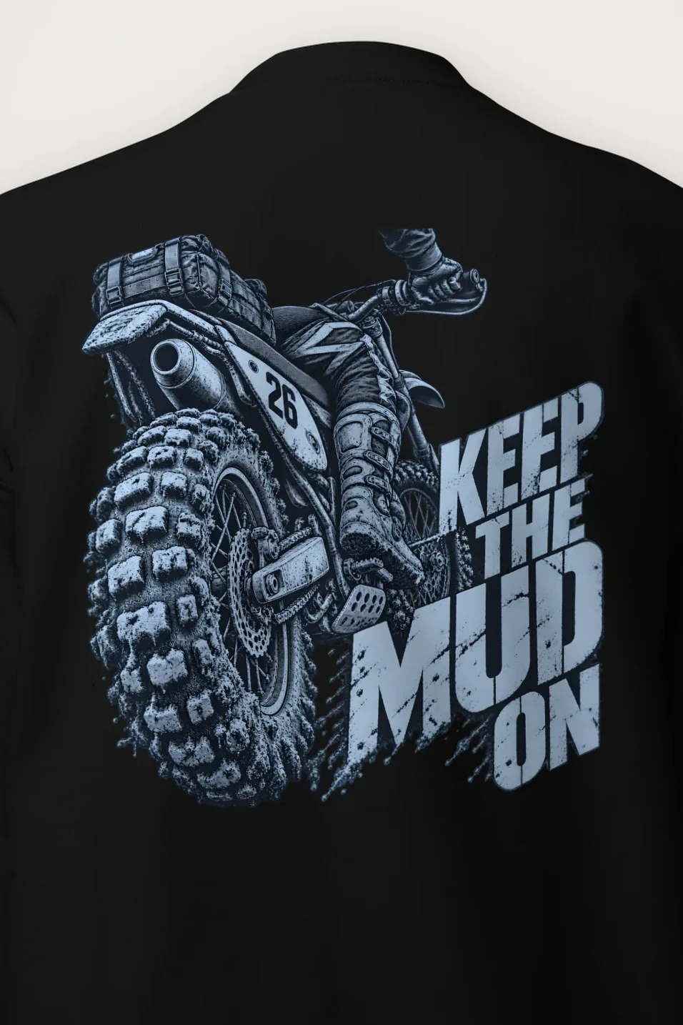"Keep the Mud On" Heavy Blend Unisex Crewneck Sweatshirt - the graphic up close