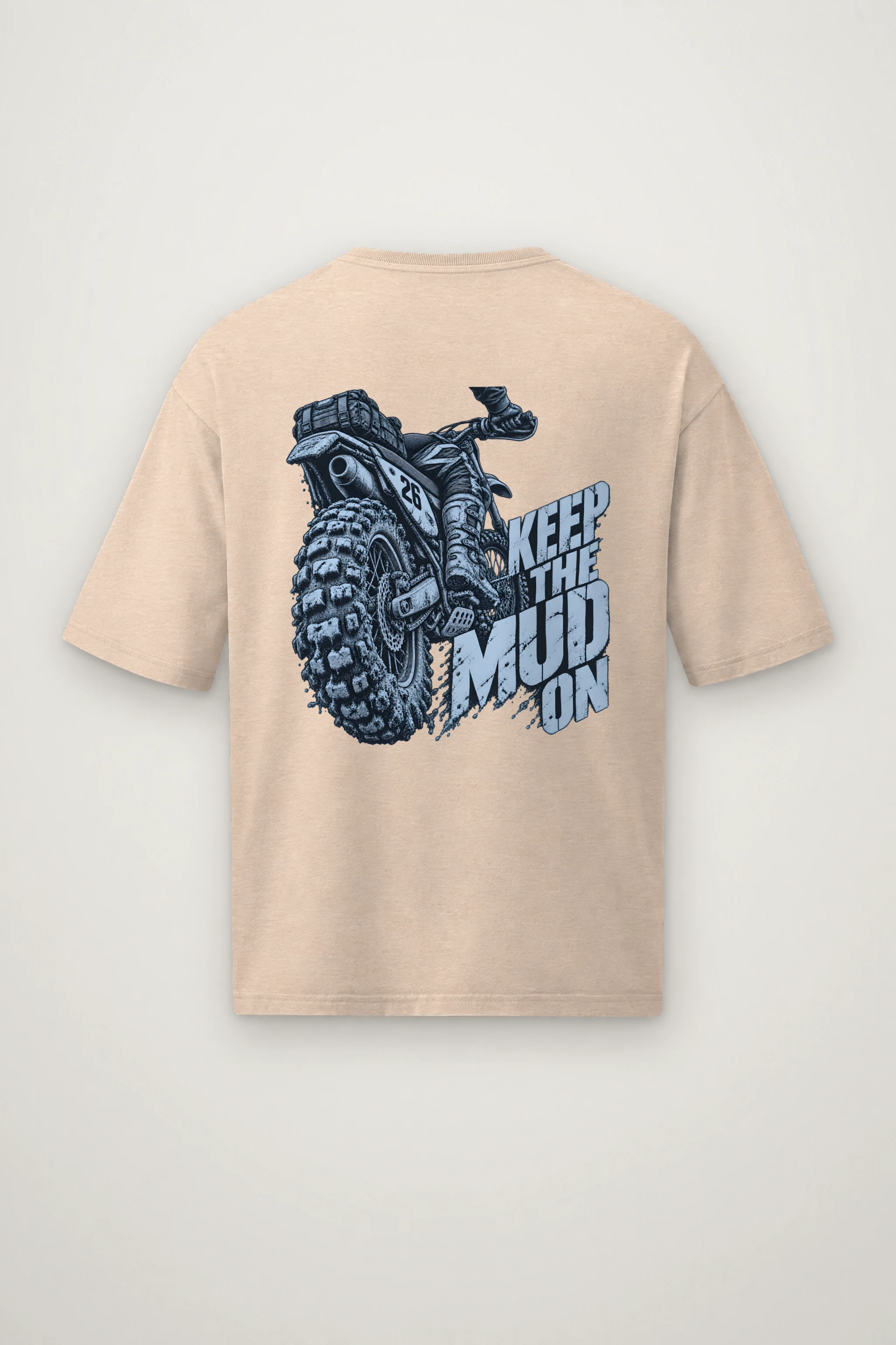 "Keep the Mud On" Men's Oversized Heavyweight Crewneck T-Shirt
