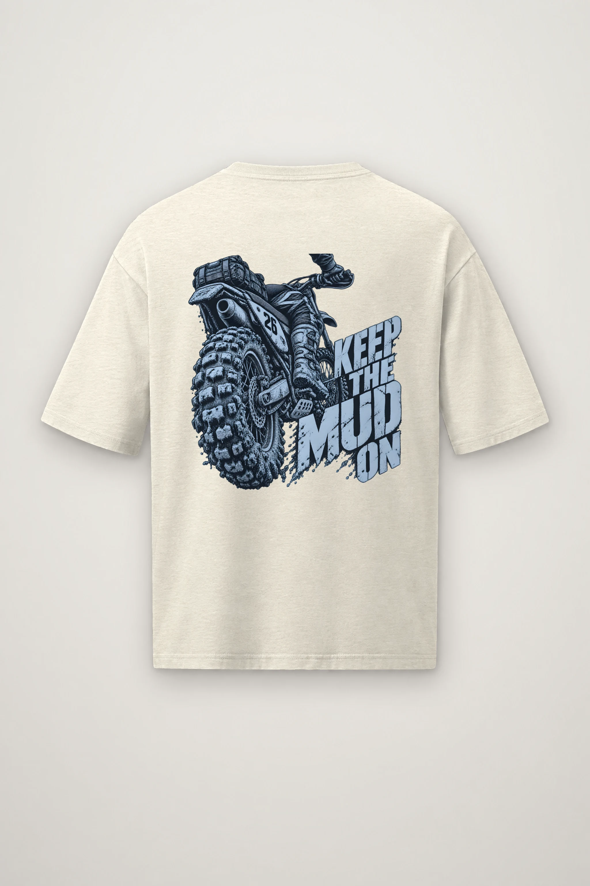 "Keep the Mud On" Men's Oversized Heavyweight Crewneck T-Shirt